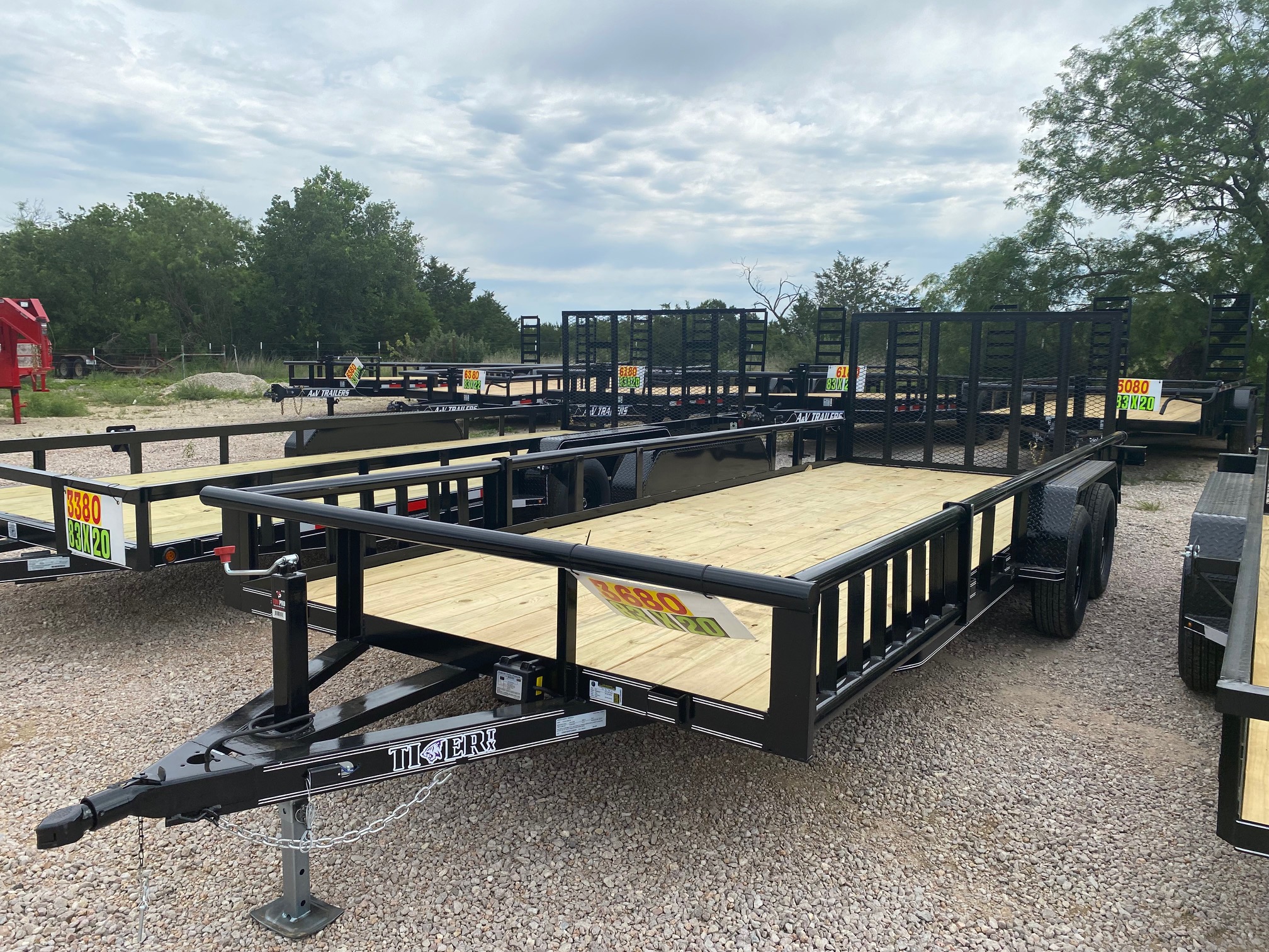 New 2026 Tiger 83  x 20' - Utility Trailer - Gate - Brakes - Side Load Ramps