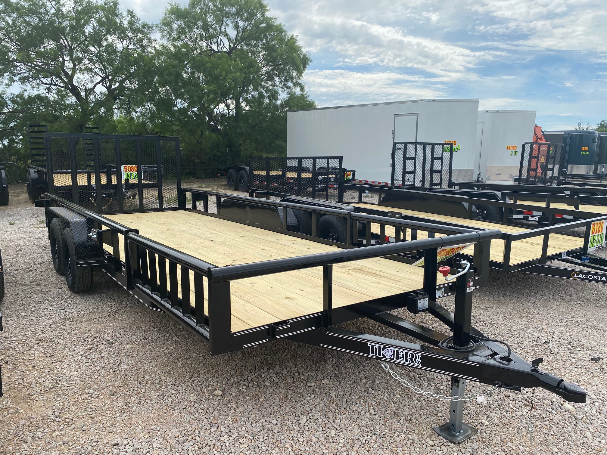 New 2026 Tiger 83" x 20' - Utility Trailer - Gate - Brakes - Side Load Ramps