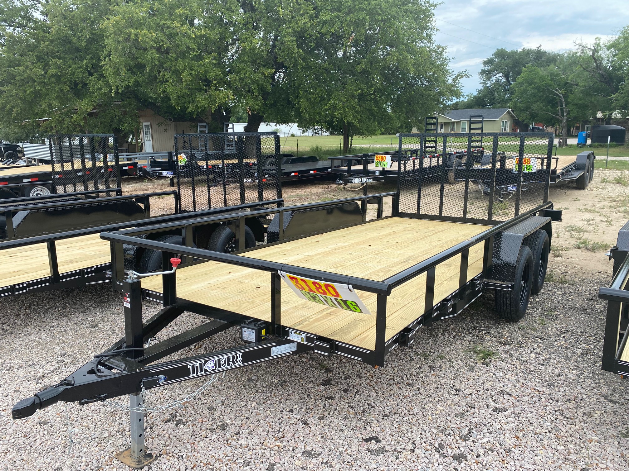 New 2026 Tiger 83" x 16' - Utility Trailer - Gate - Brakes