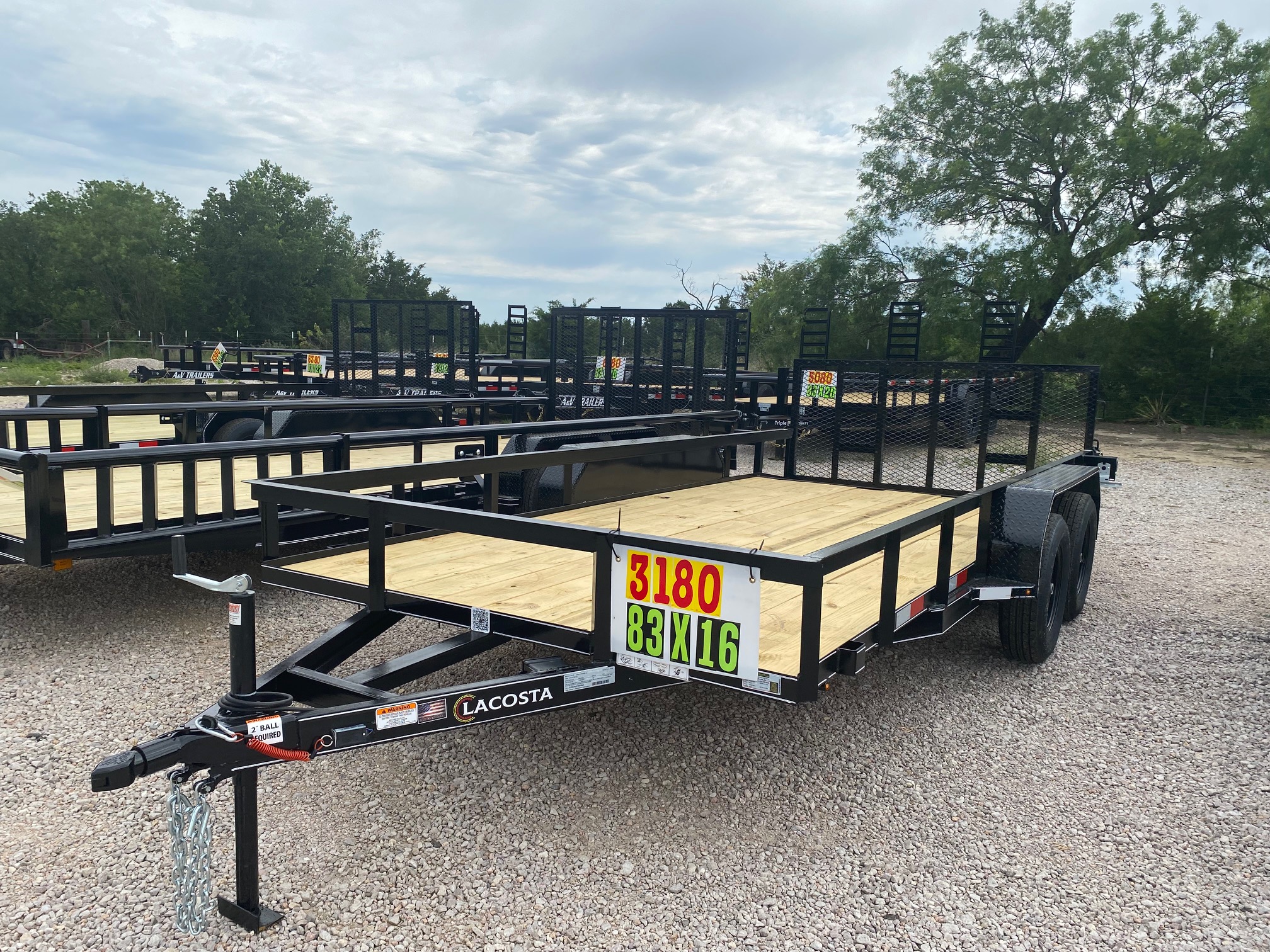 New 2026 Lacosta Trailers - 4' Gate - 83" x 16' Utility Trailer