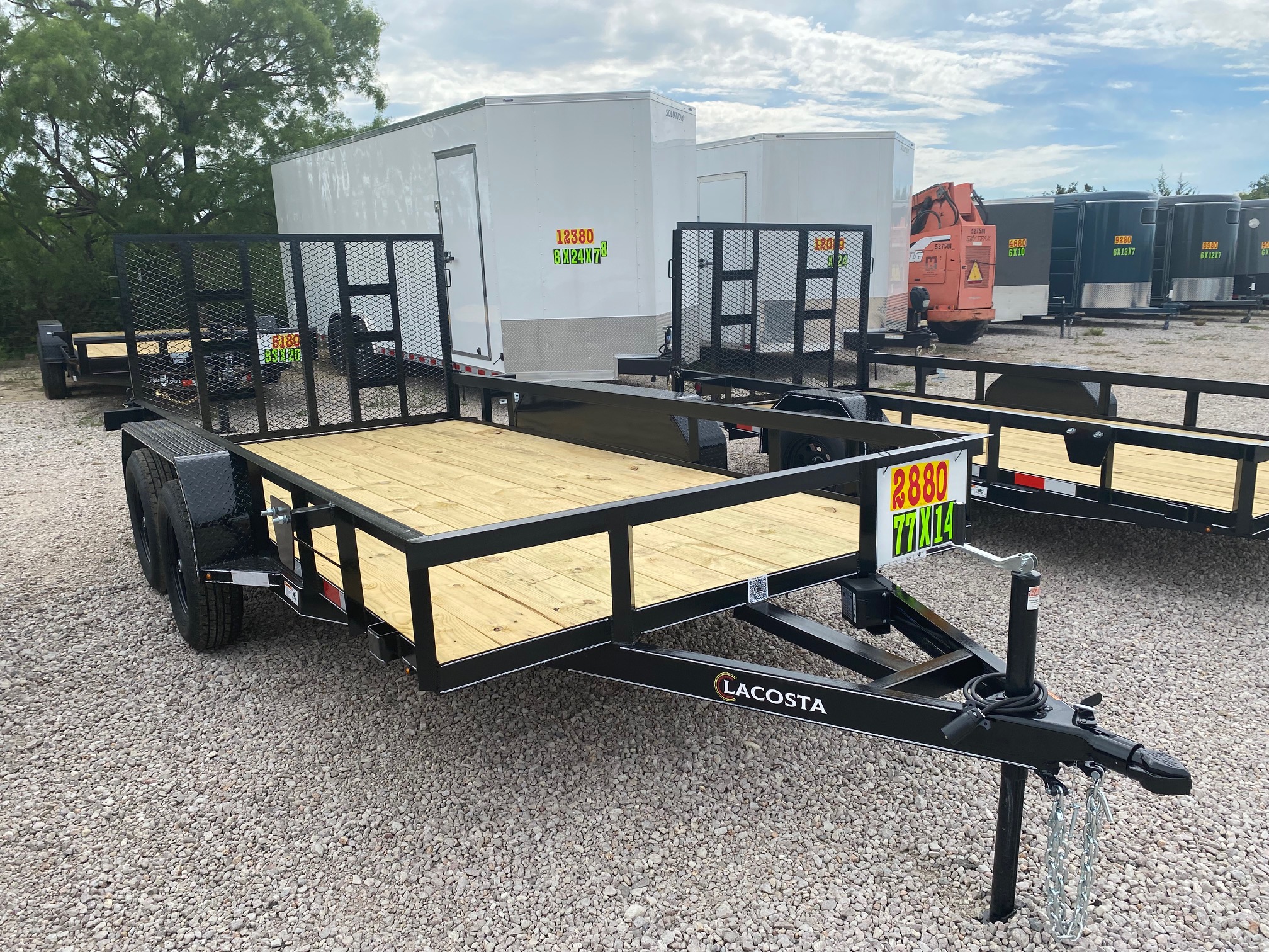 New 2026 Lacosta - 77 x 14 - Utility Trailer - Gate - Brakes