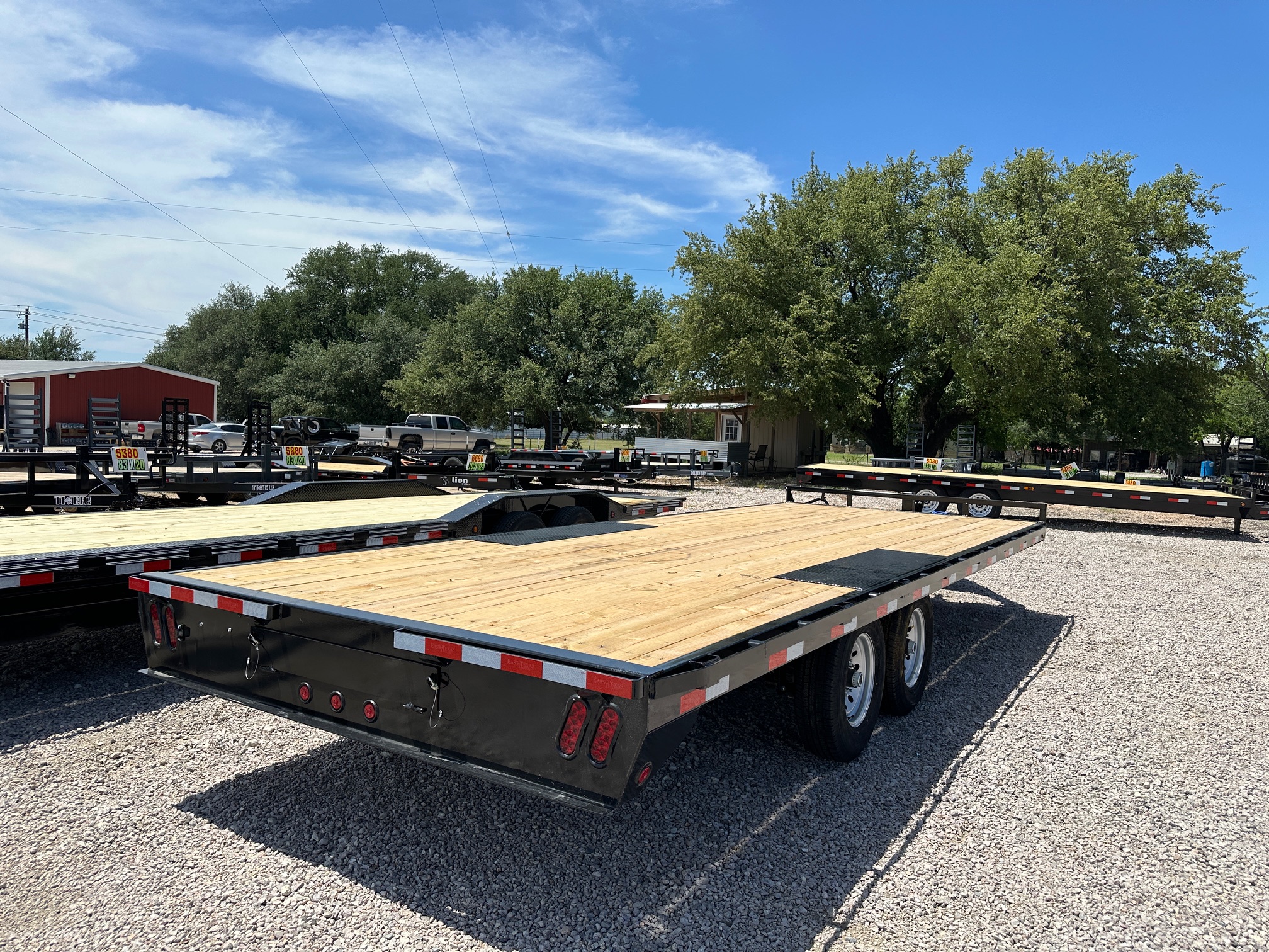 New 2027 East Texas Trailers 102" X 22' Deckover Flatbed Trailer - 8FT SIR - 14K GVWR