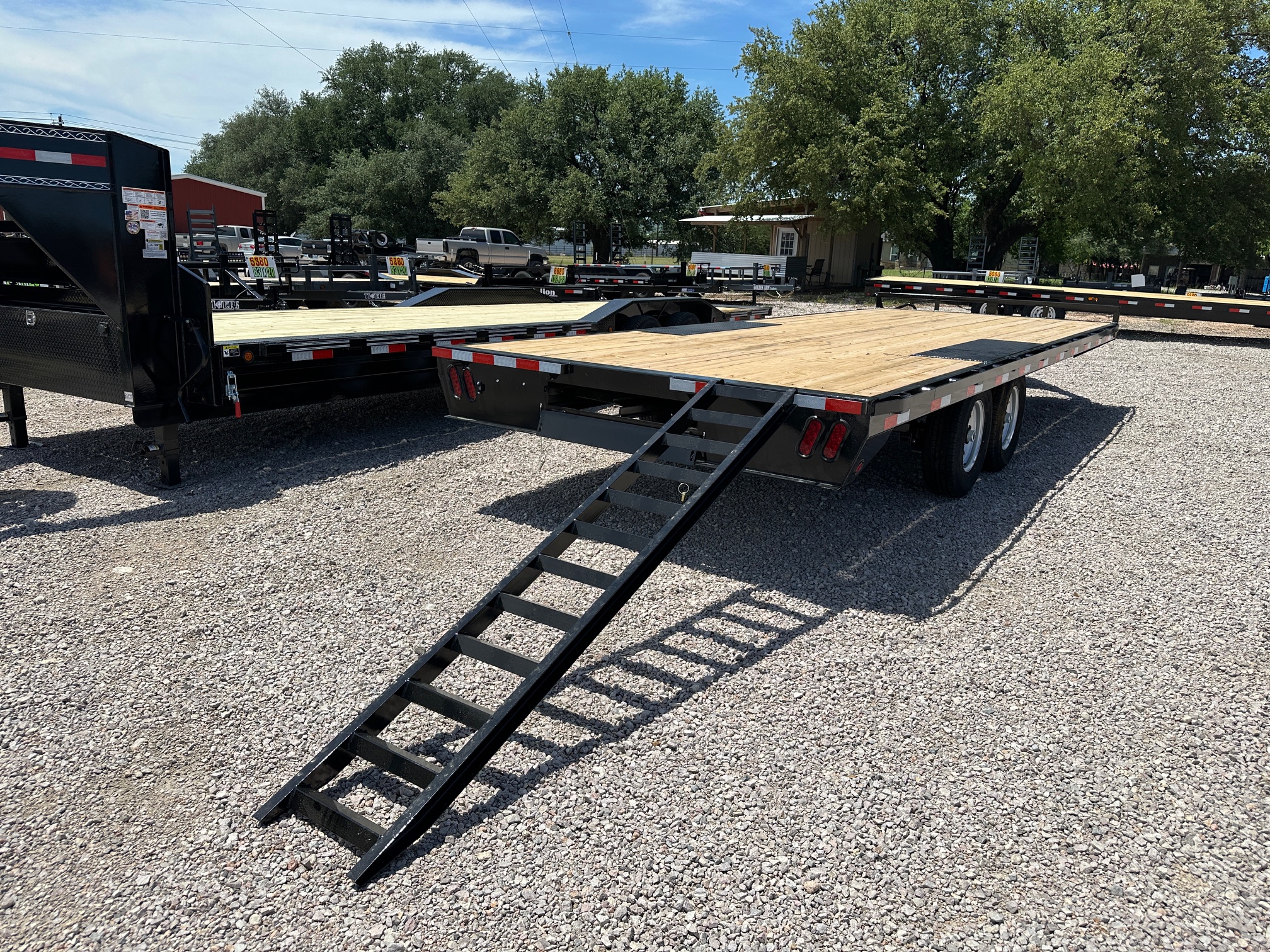 New 2027 East Texas Trailers 102" X 22' Deckover Flatbed Trailer - 8FT SIR - 14K GVWR