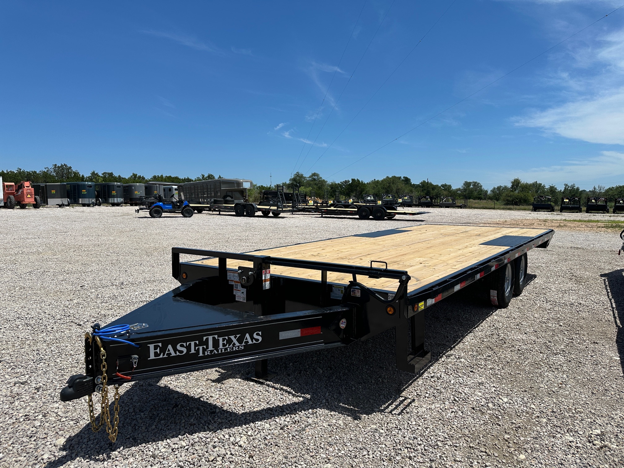 New 2027 East Texas Trailers 102" X 25' Deckover Flatbed Trailer - 8FT SIR - 14K GVWR