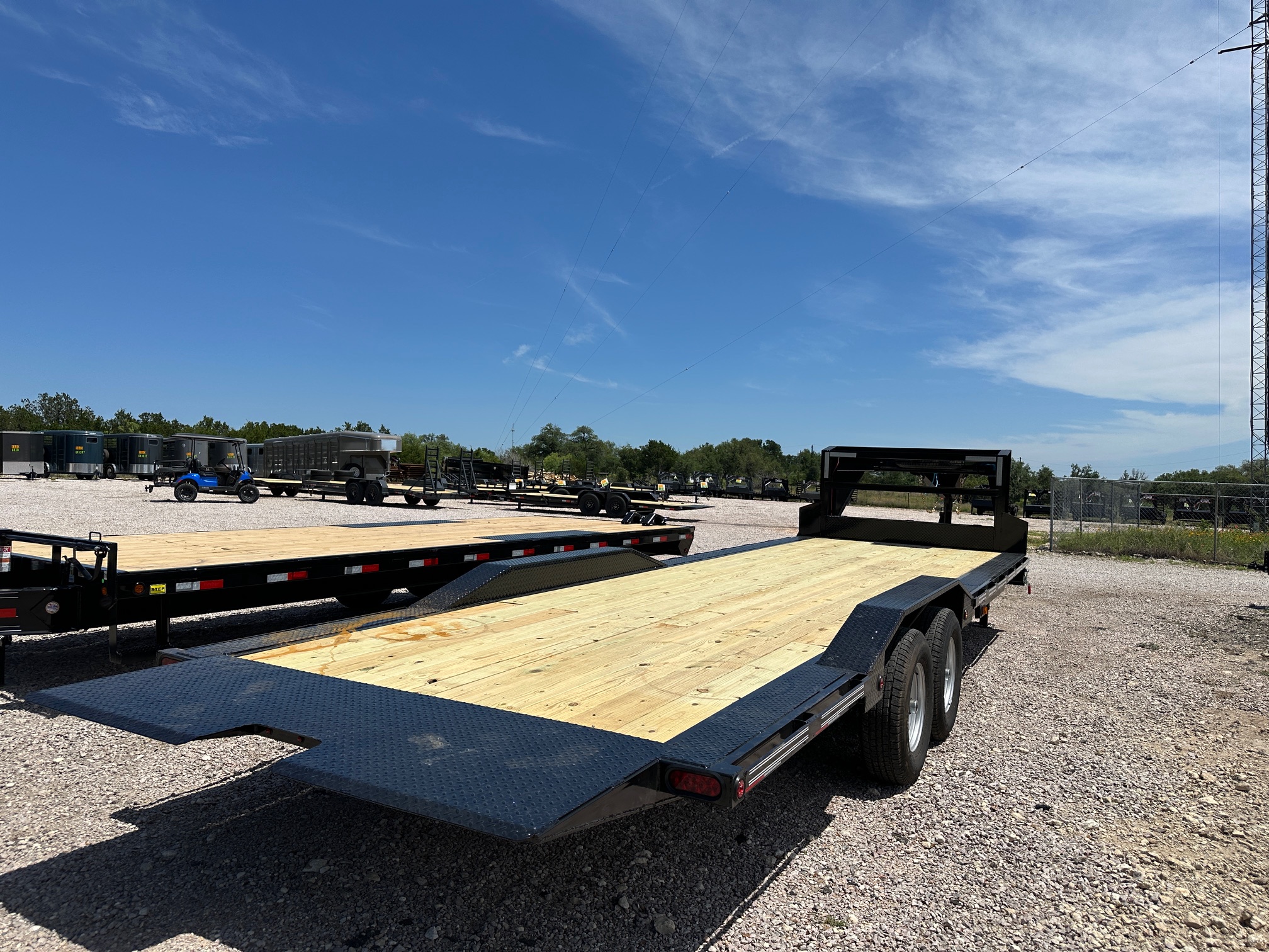 New 2027 East Texas Trailers 102" X 26' Drive Over Fender Power Tilt Trailer