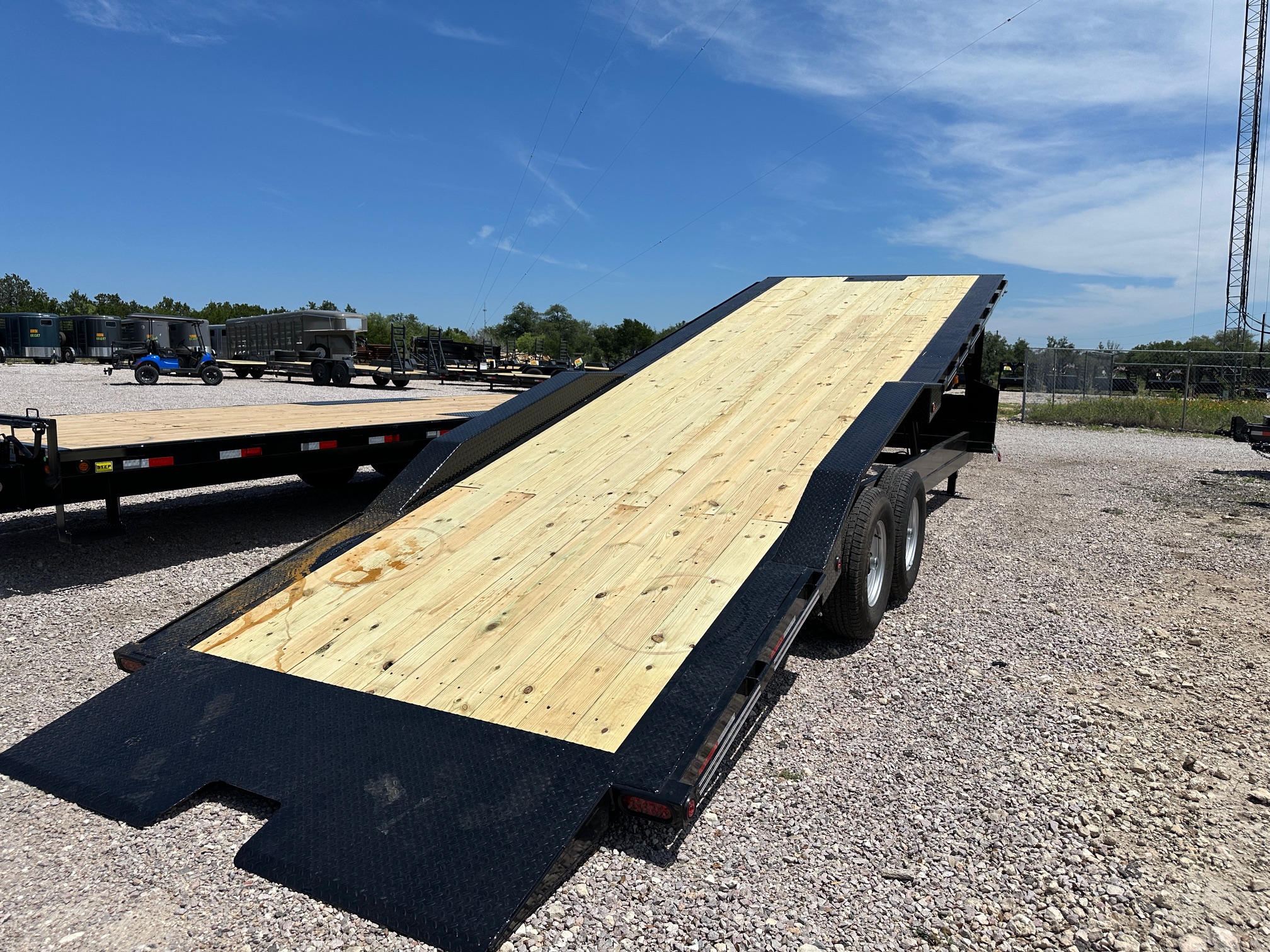 New 2027 East Texas Trailers 102" X 26' Drive Over Fender Power Tilt Trailer