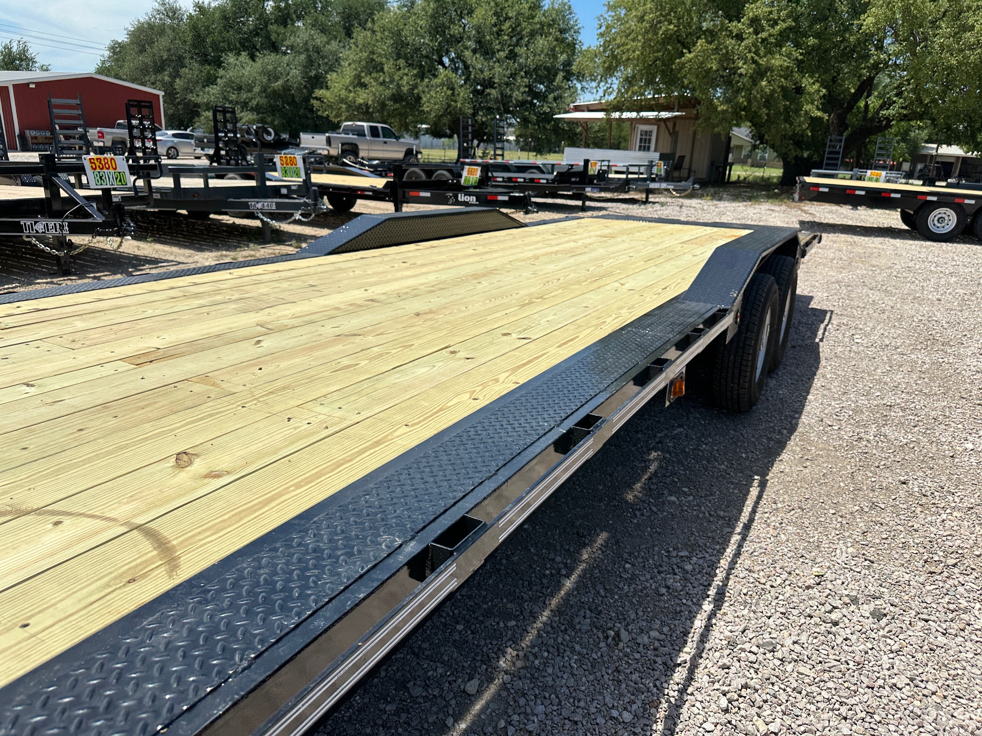 New 2027 East Texas Trailers 102" X 26' Drive Over Fender Power Tilt Trailer