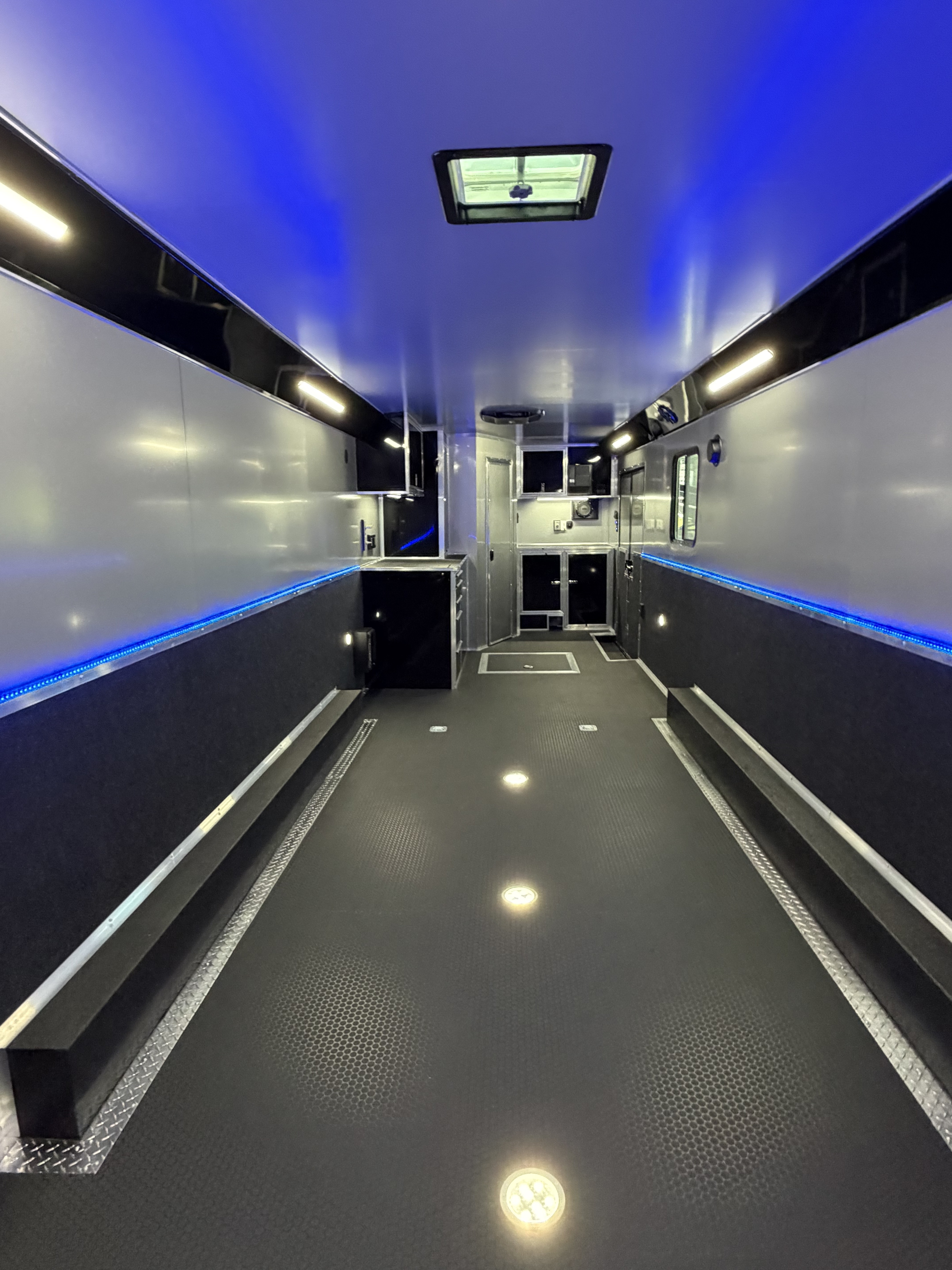 New 2026 Haulmark 34 Bathroom Race Trailer, Air Prep PKG, Awning, Polycor, Insulated, Window, 54" ALX Slide Out Step, A/C + Heat