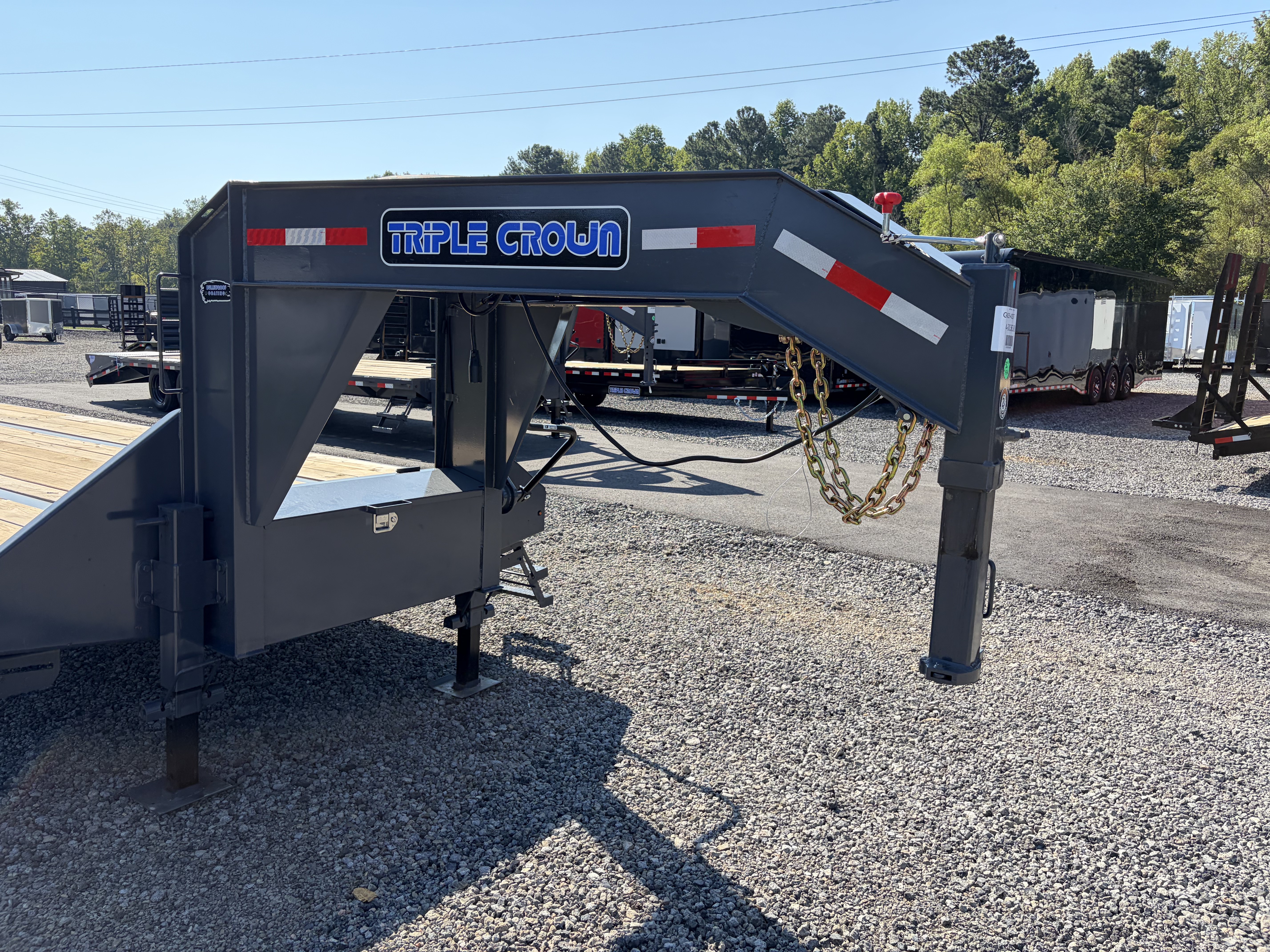 New 2027 Triple Crown Heavy Duty 40' Gooseneck Equipment Trailer, 27,900K GVWR, Mega Ramps, Spare