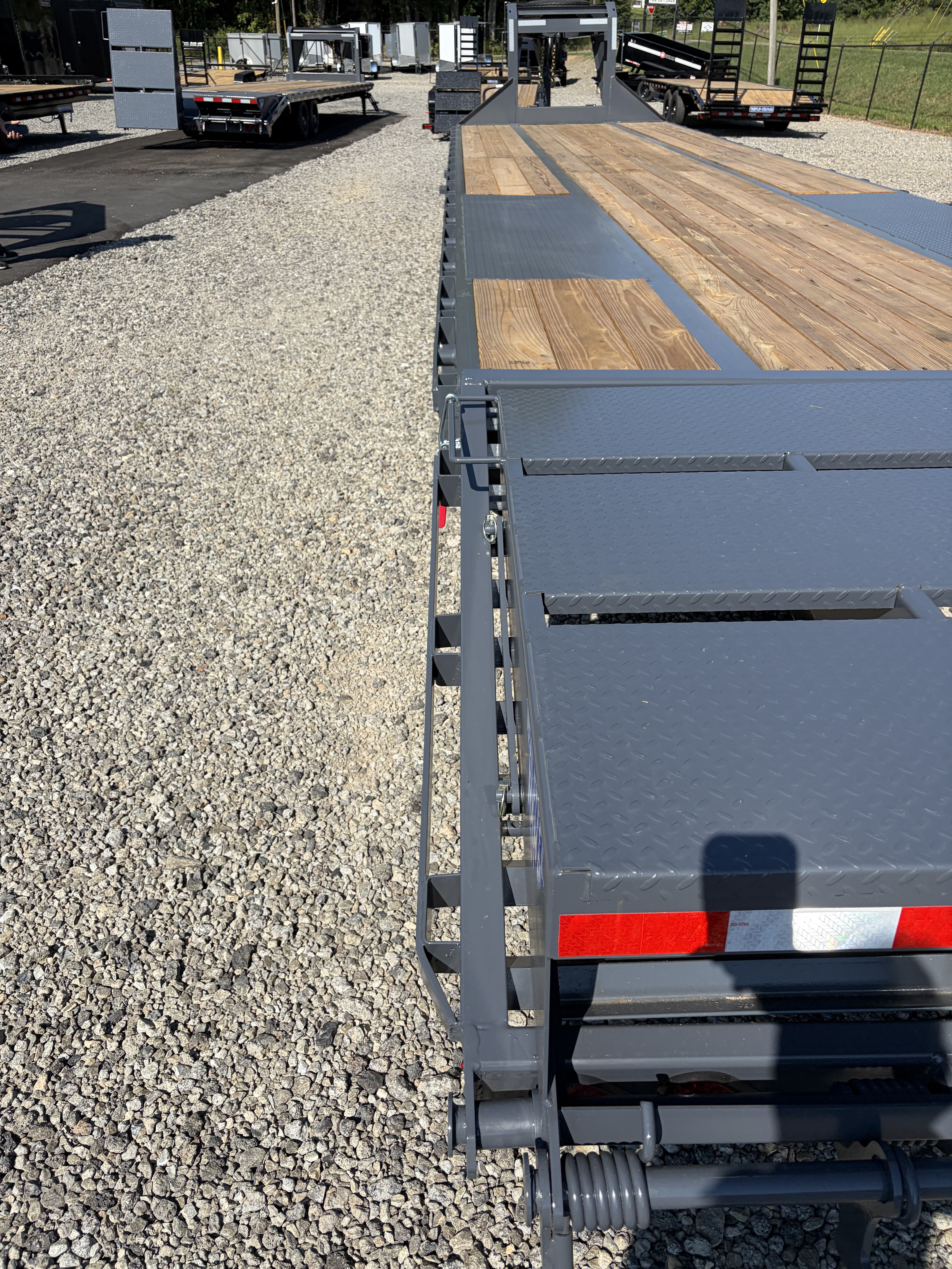 New 2027 Triple Crown Heavy Duty 40' Gooseneck Equipment Trailer, 27,900K GVWR, Mega Ramps, Spare