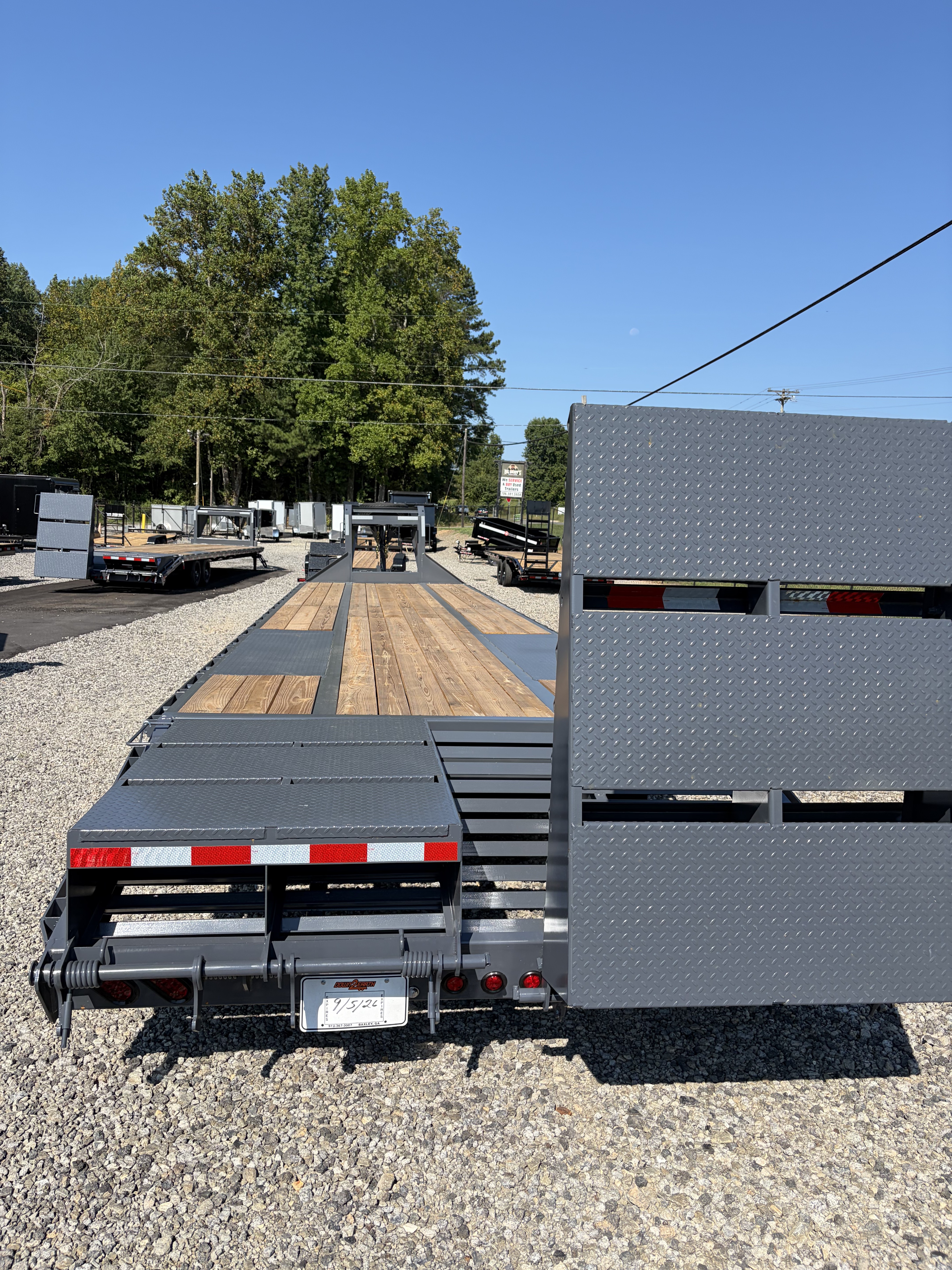 New 2027 Triple Crown Heavy Duty 40' Gooseneck Equipment Trailer, 27,900K GVWR, Mega Ramps, Spare