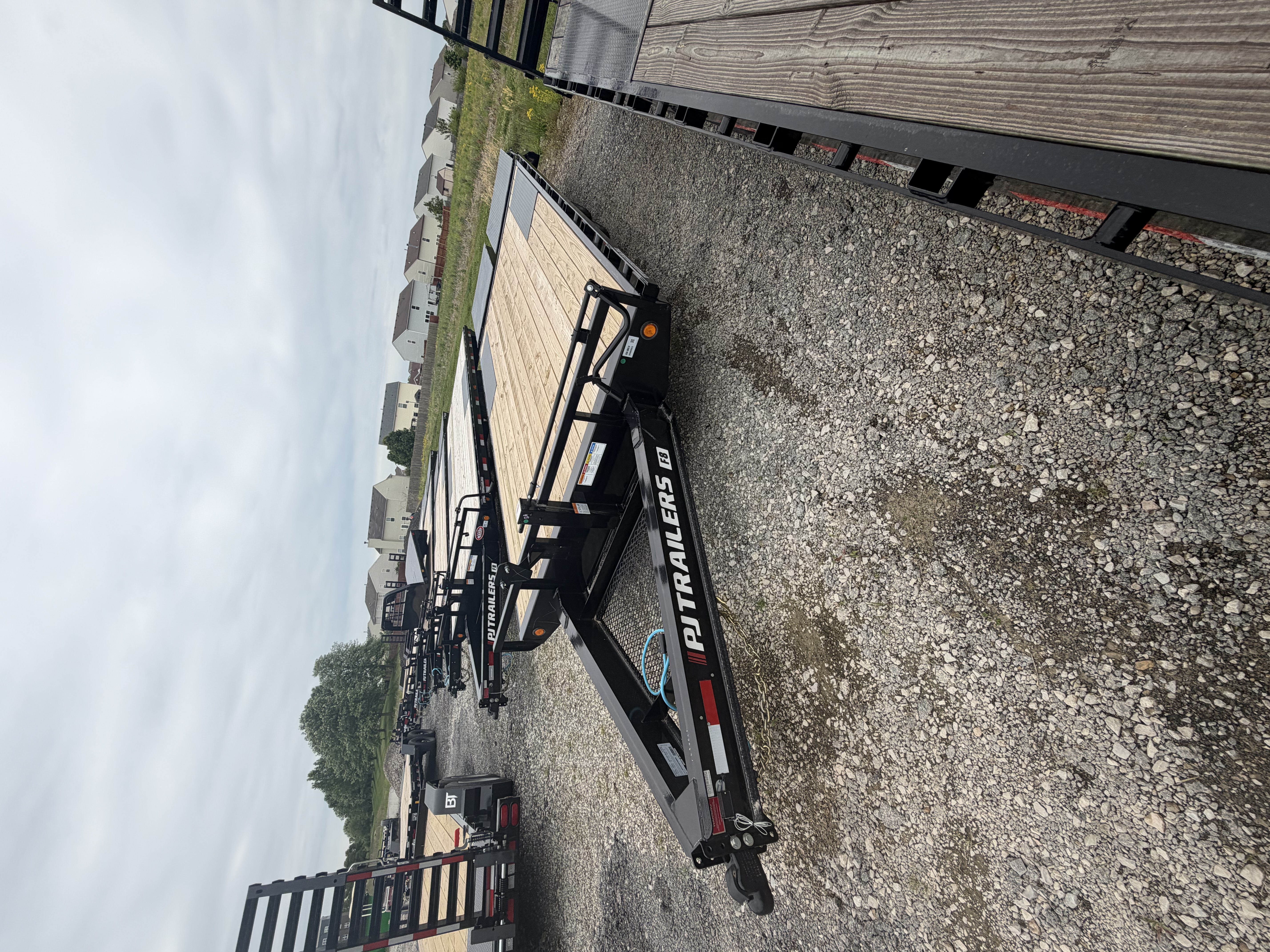 New 2026 PJ Trailers Deckover Trailer F8202 102X20 TA DOVETAIL W/ MONSTER RAMPS (GVW:14000) BLACK