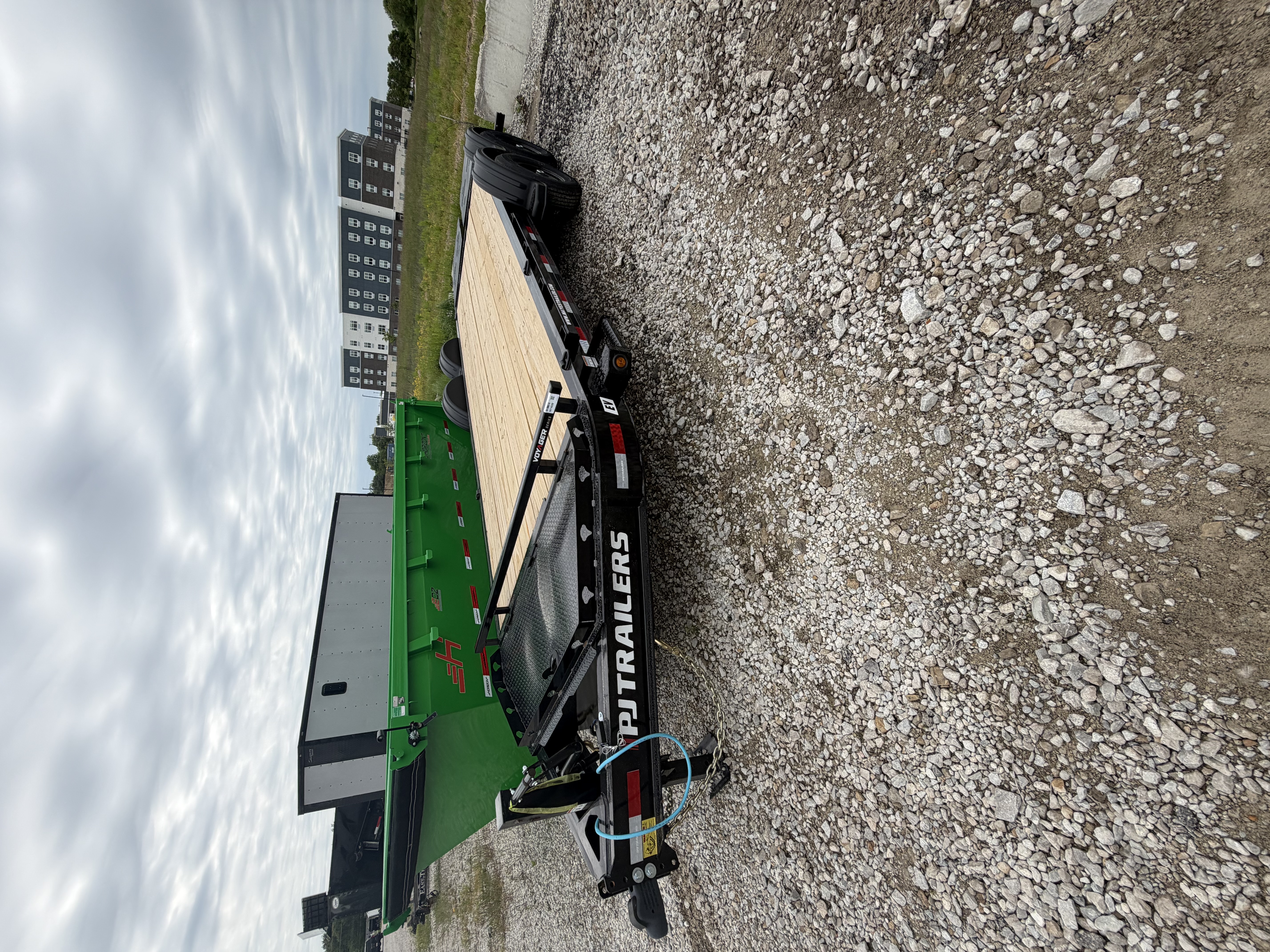 New 2026 PJ Trailers EV202 VOYAGER Equipment Trailer 83X20 TA DOVETAIL W/ SS MONSTER RAMPS (GVW:15400) BLACK