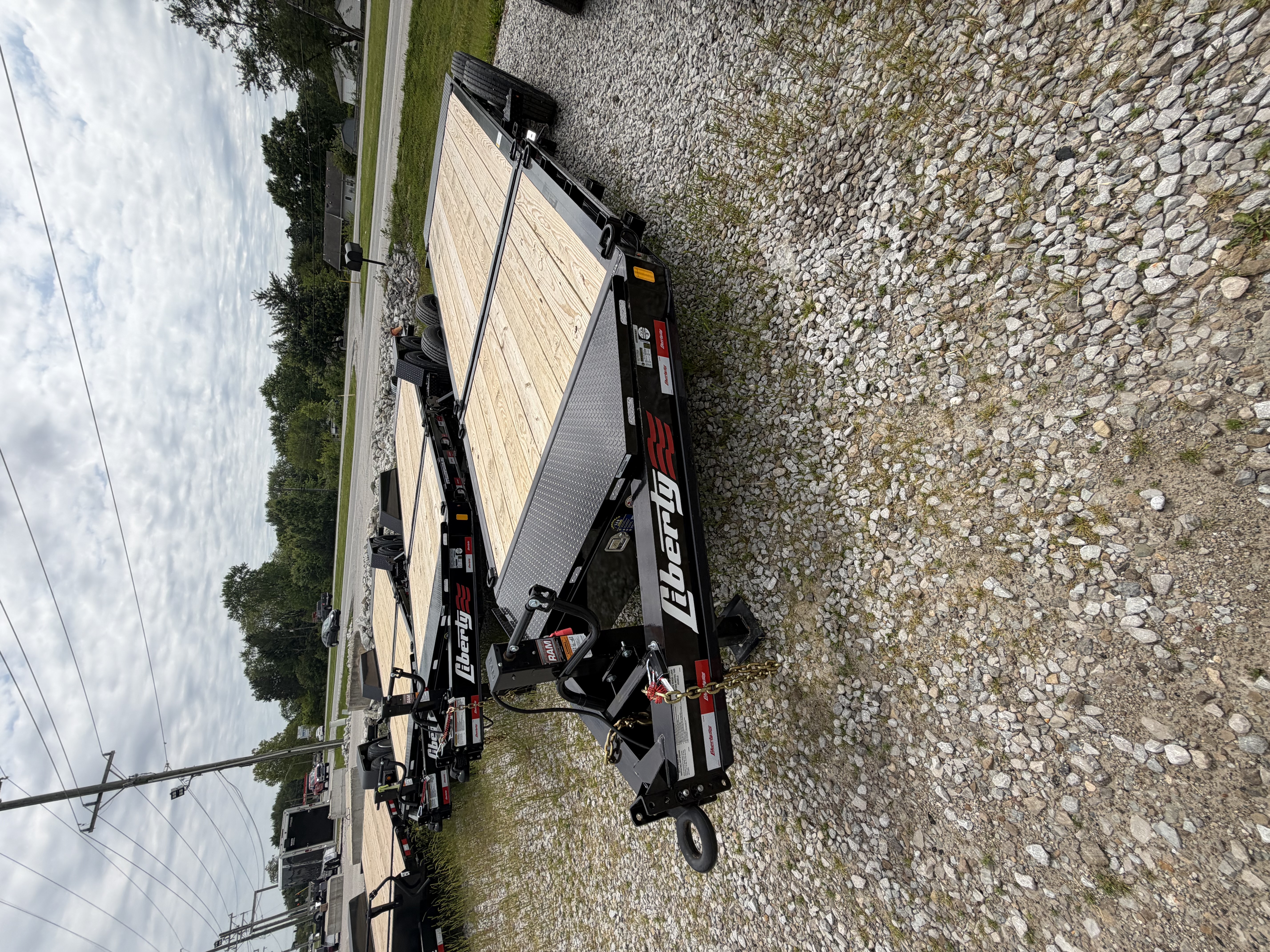 New 2026 LIBERTY LT16K83X22SPB8WF Tilt Trailer 83X22 TA PARTIAL (GVW:17500) MIDNIGHT BLACK