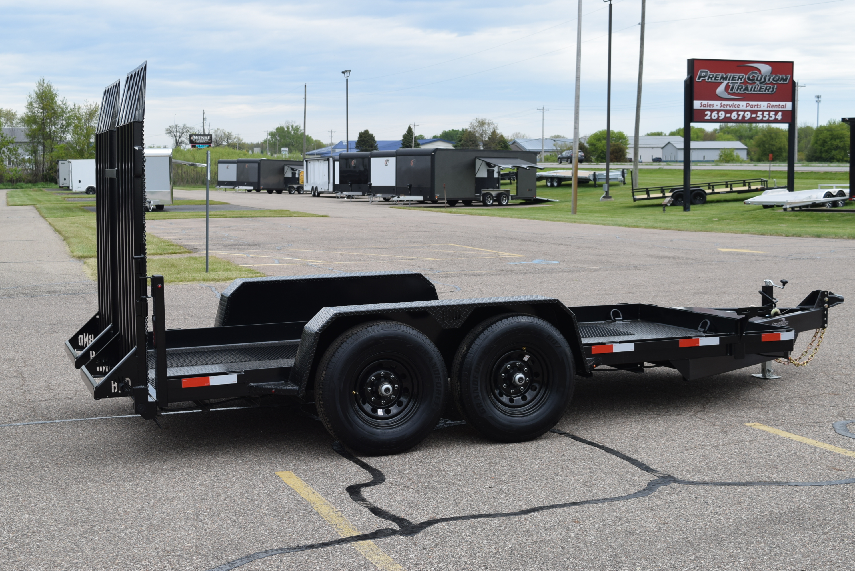 New BND 6.5x14 SCISSOR LIFT TRAILER w/ 7000LB AXLES