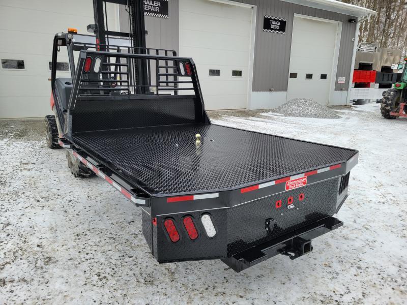 New 2026 Zimmerman Truck Bodies SRW Longbed 8' Flatbed with B&W Turnover Ball 3000XL Truck Bed