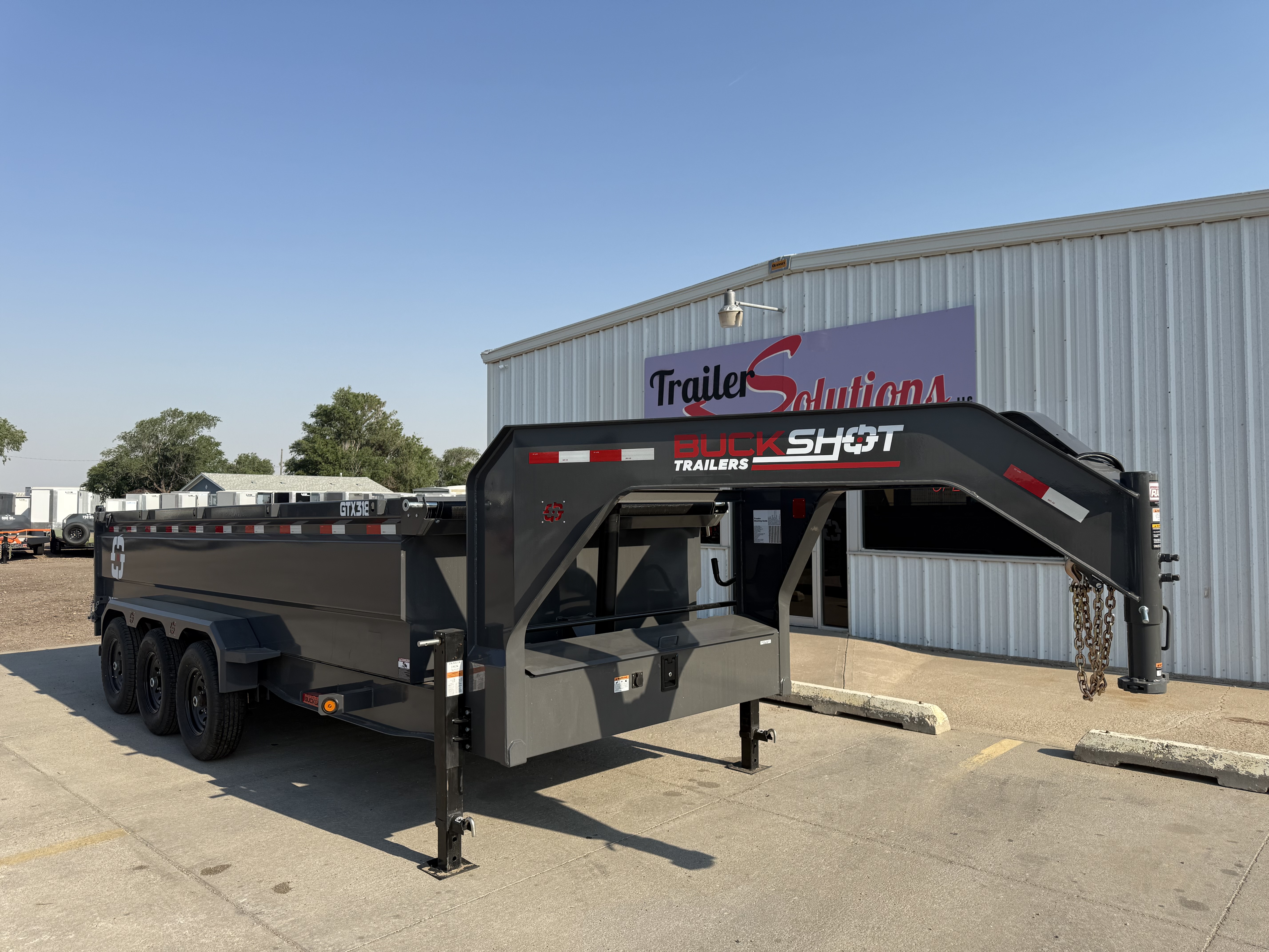 New 2026 Buckshot 83"x18' Triple Axle Telescopic Gooseneck Dump Trailer