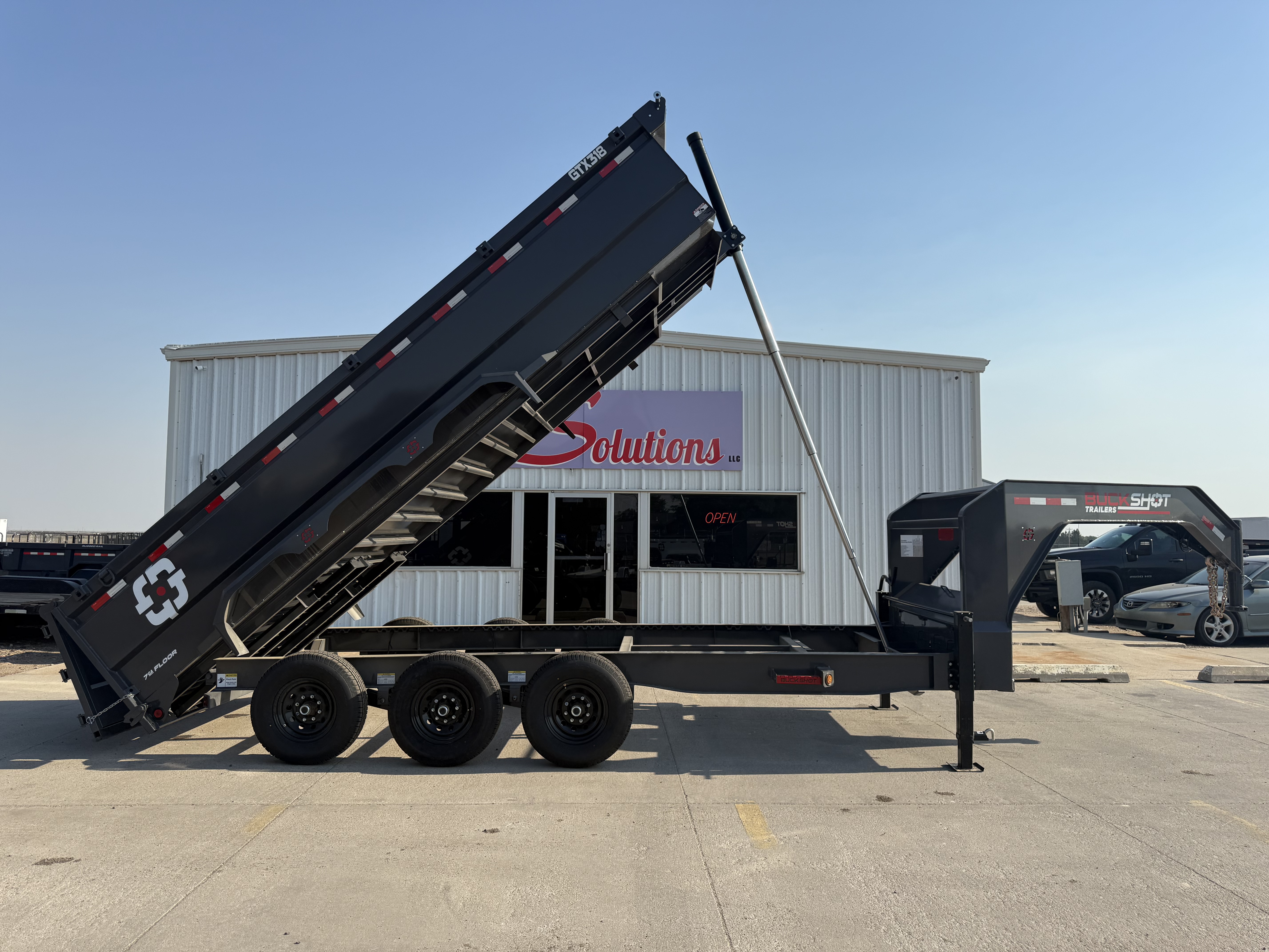New 2026 Buckshot 83 x18' Triple Axle Telescopic Gooseneck Dump Trailer