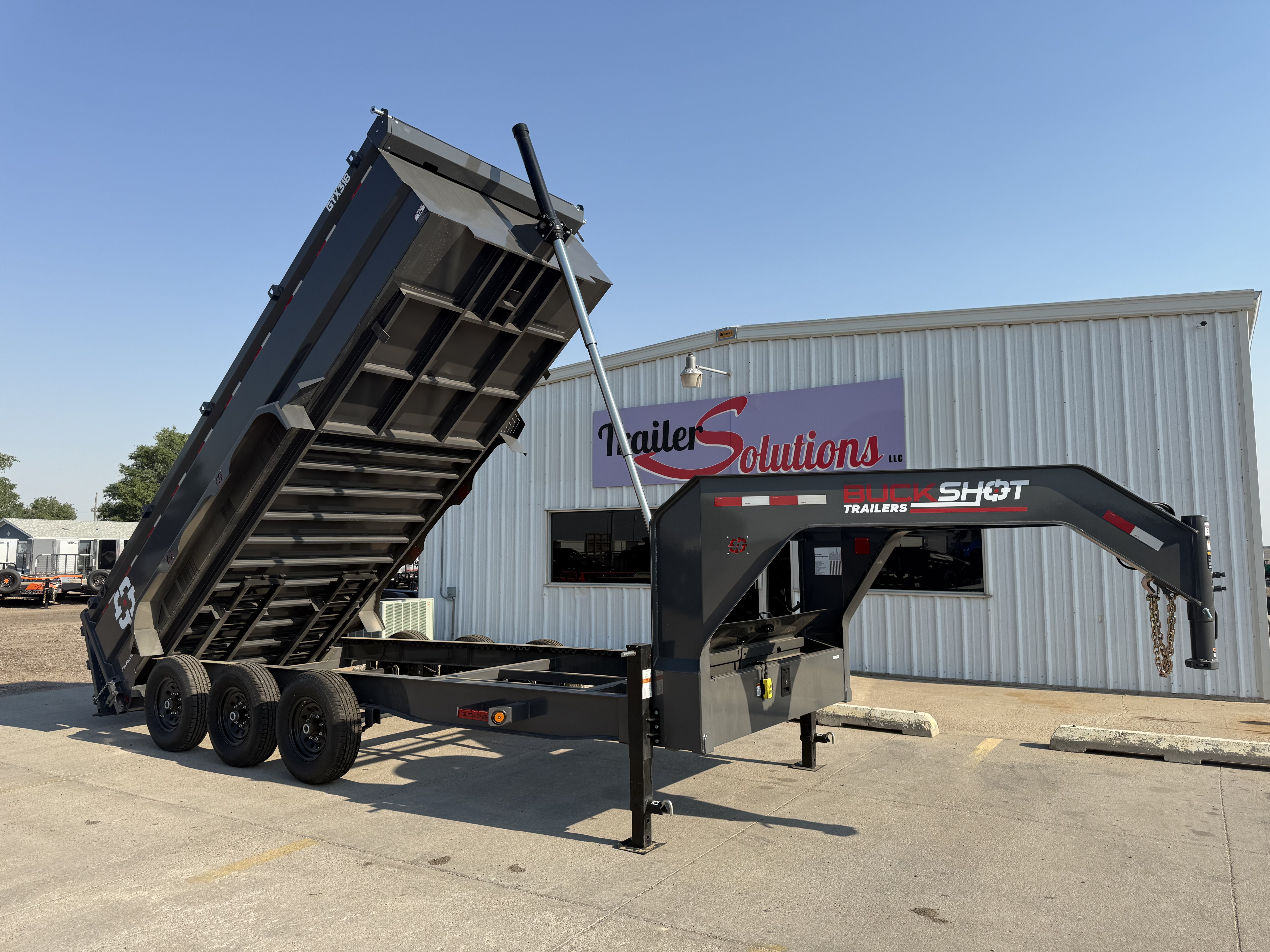 New 2026 Buckshot 83"x18' Triple Axle Telescopic Gooseneck Dump Trailer