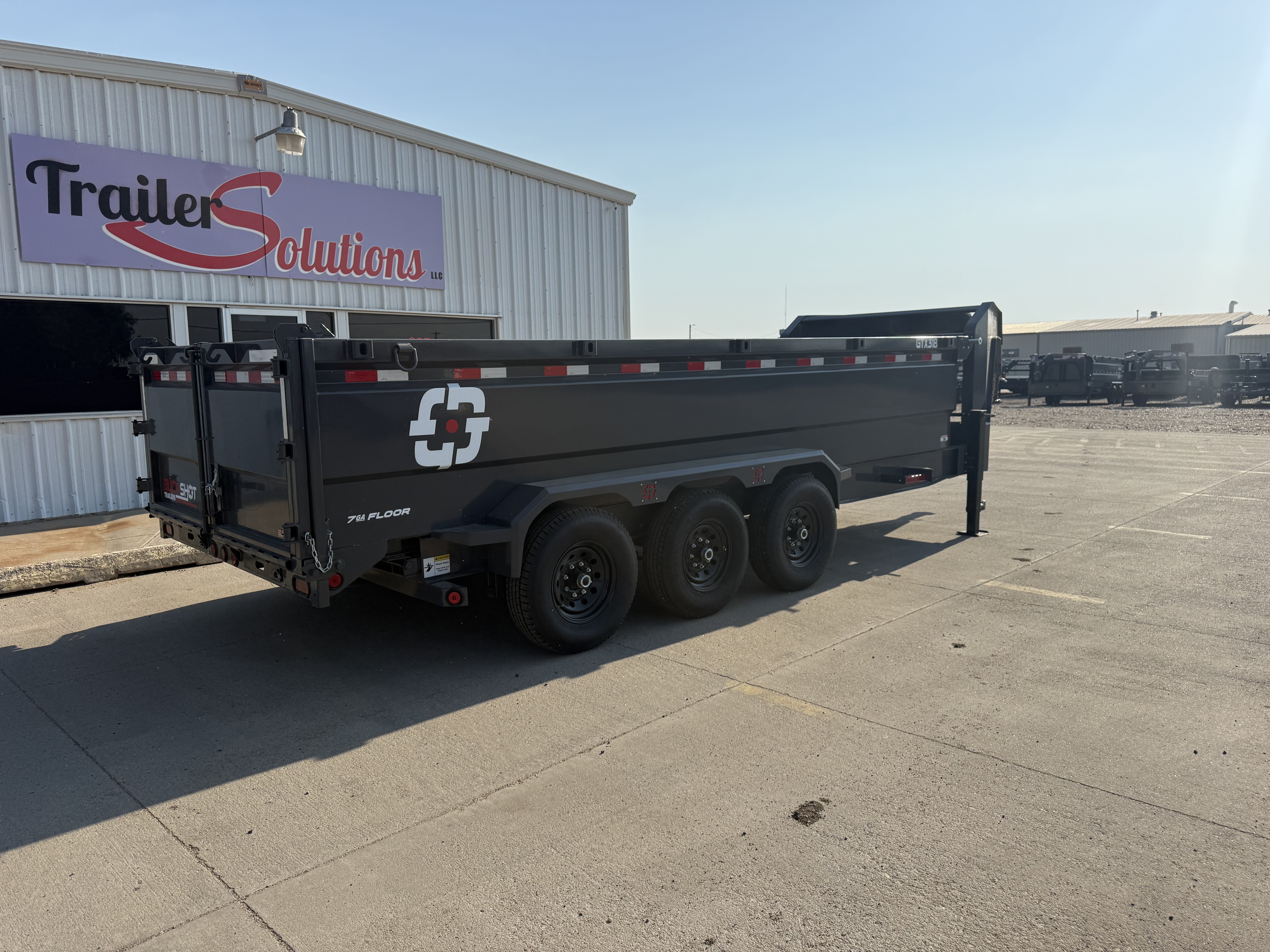 New 2026 Buckshot 83"x18' Triple Axle Telescopic Gooseneck Dump Trailer
