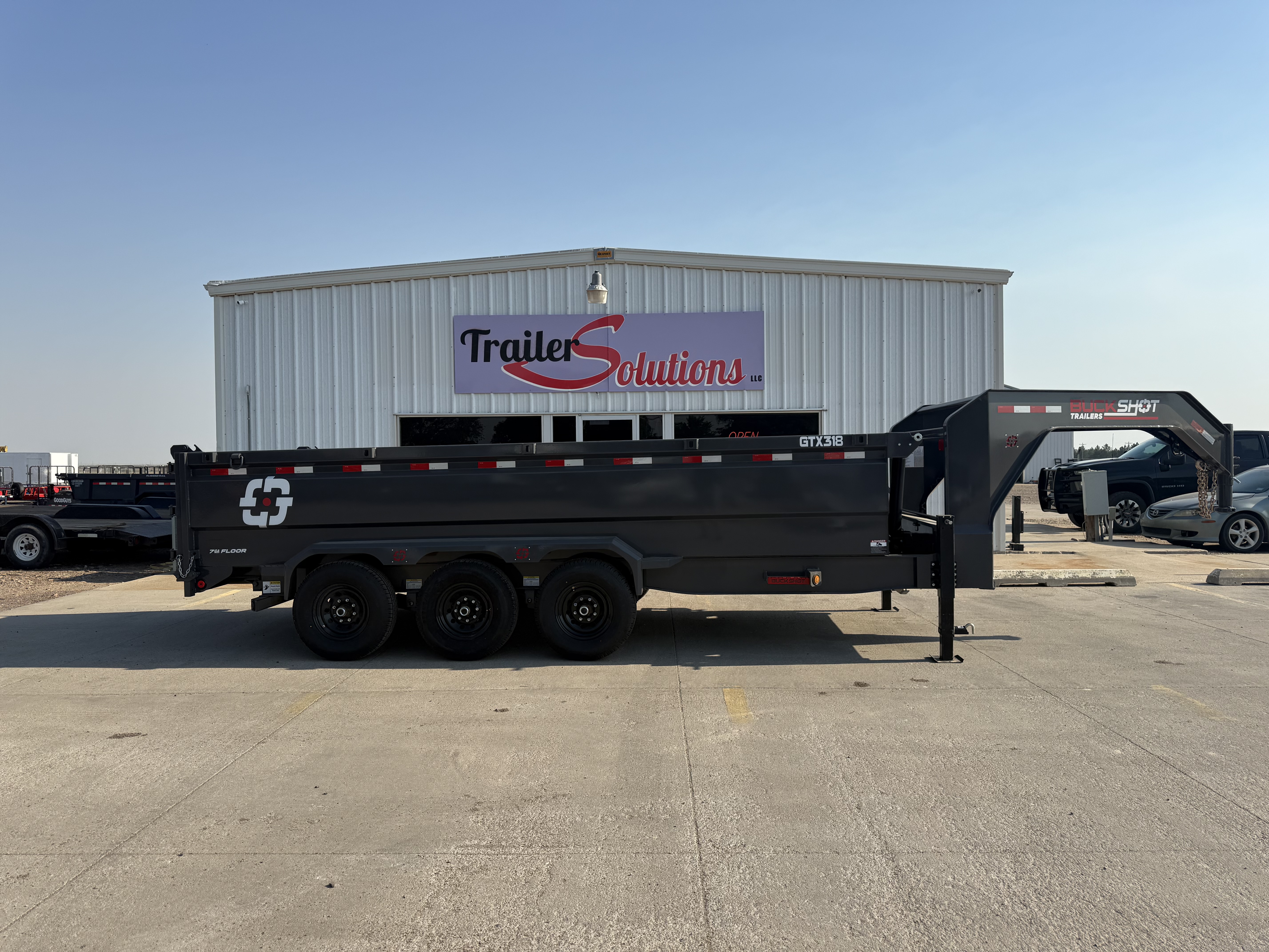 New 2026 Buckshot 83"x18' Triple Axle Telescopic Gooseneck Dump Trailer