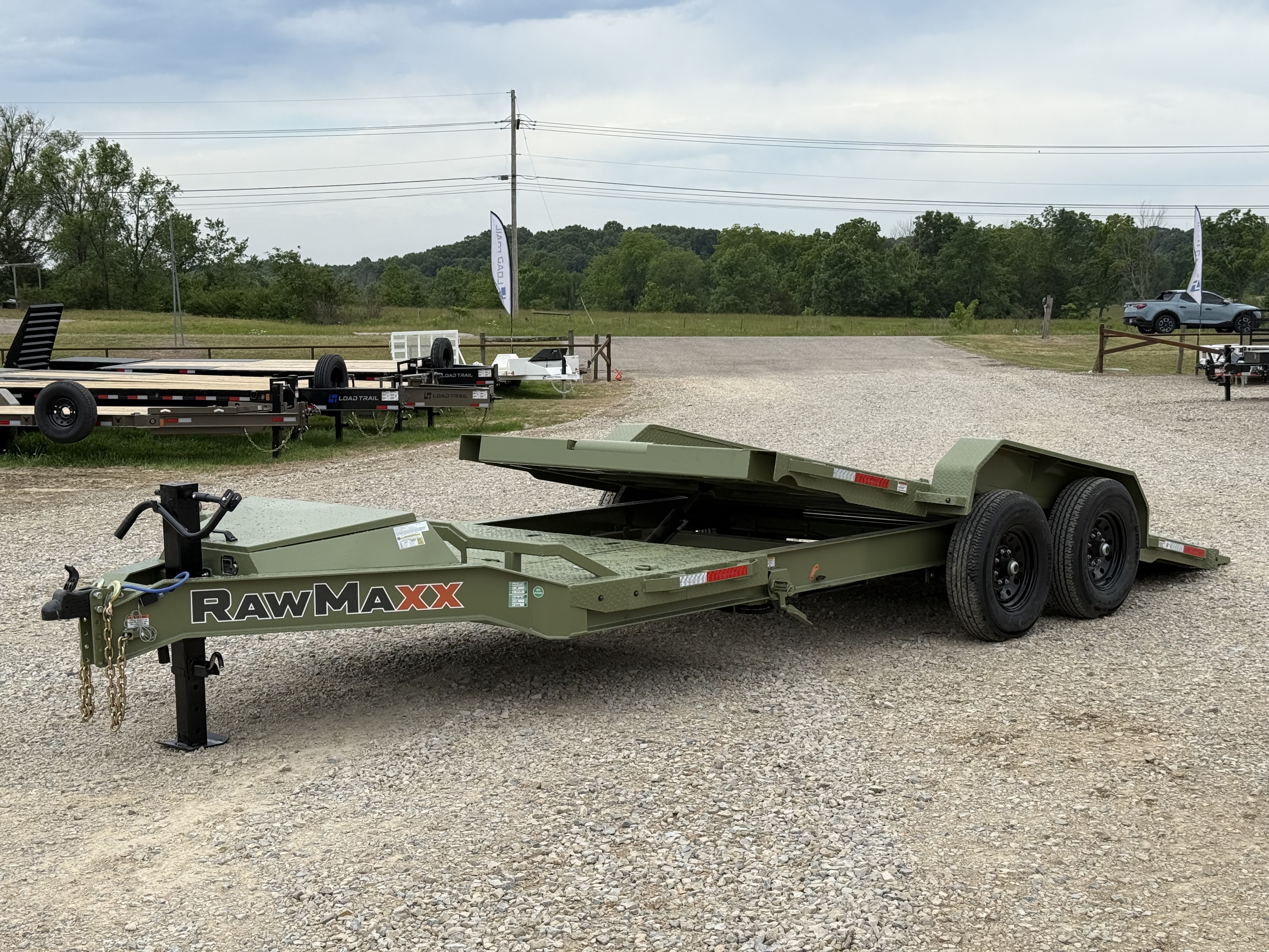 New 2026 RawMaxx G7X 83X20 / TILT TRAILER / TOOLBOX / SPARE TIRE MOUNT / 14K GVWR Tilt Trailer