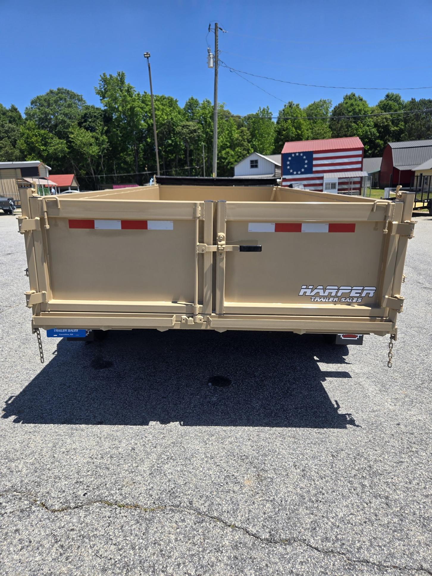 New 2026 PROSPECTOR 14K 7X16 TELESCOPING DUMP TRAILER 2' WALLS WITH SPREADER GATE