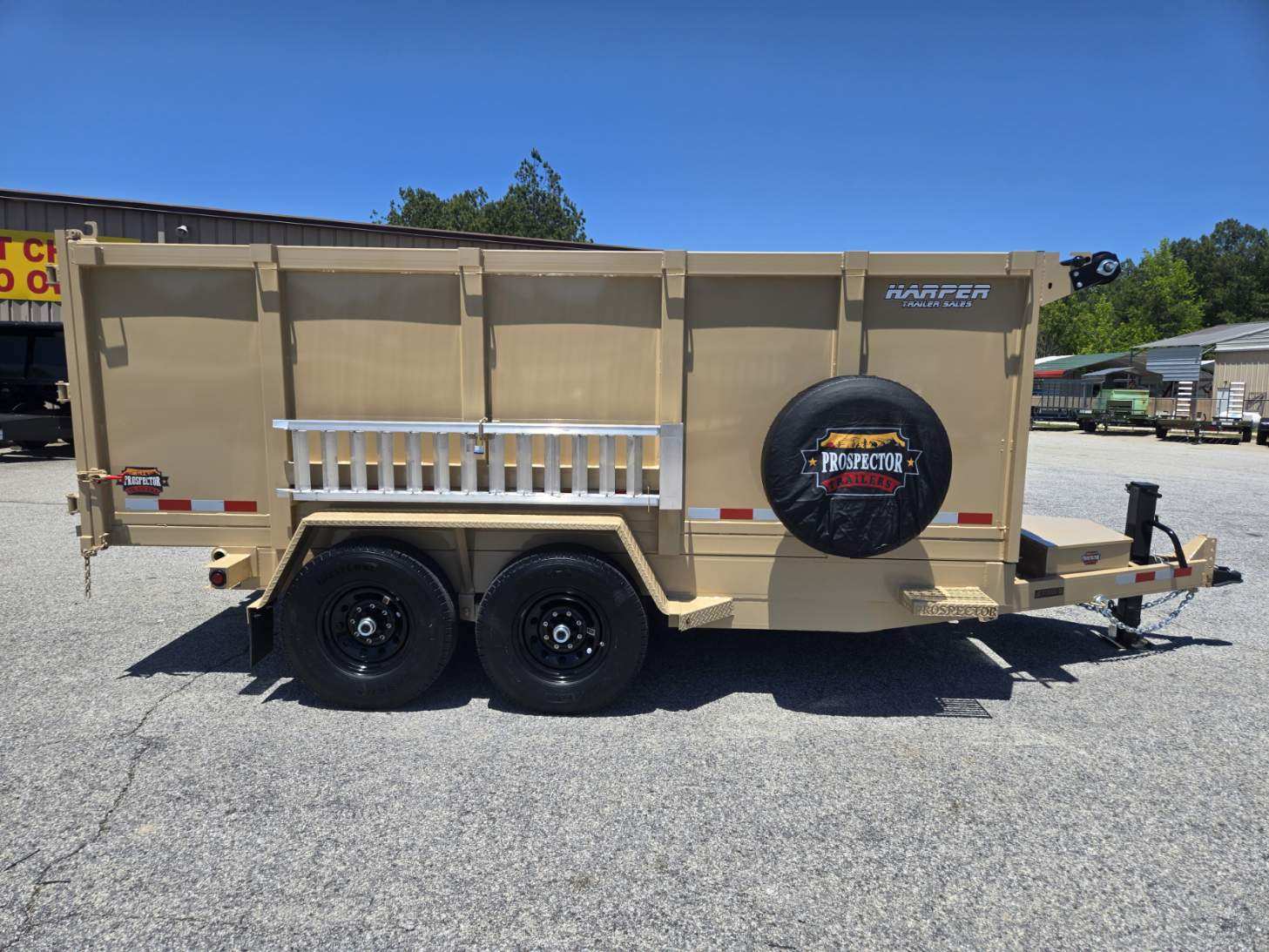 New 2026 PROSPECTOR 7X14 14K TELESCOPING DUMP TRAILER WITH 4' WALLS AND SPARE TIRE