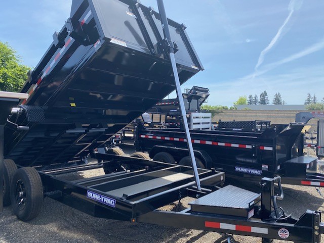 New 2026 Sure-Trac 82 IN x 14 HD Low Profile Dump Trailer, 14K Telescopic Dump Trailer