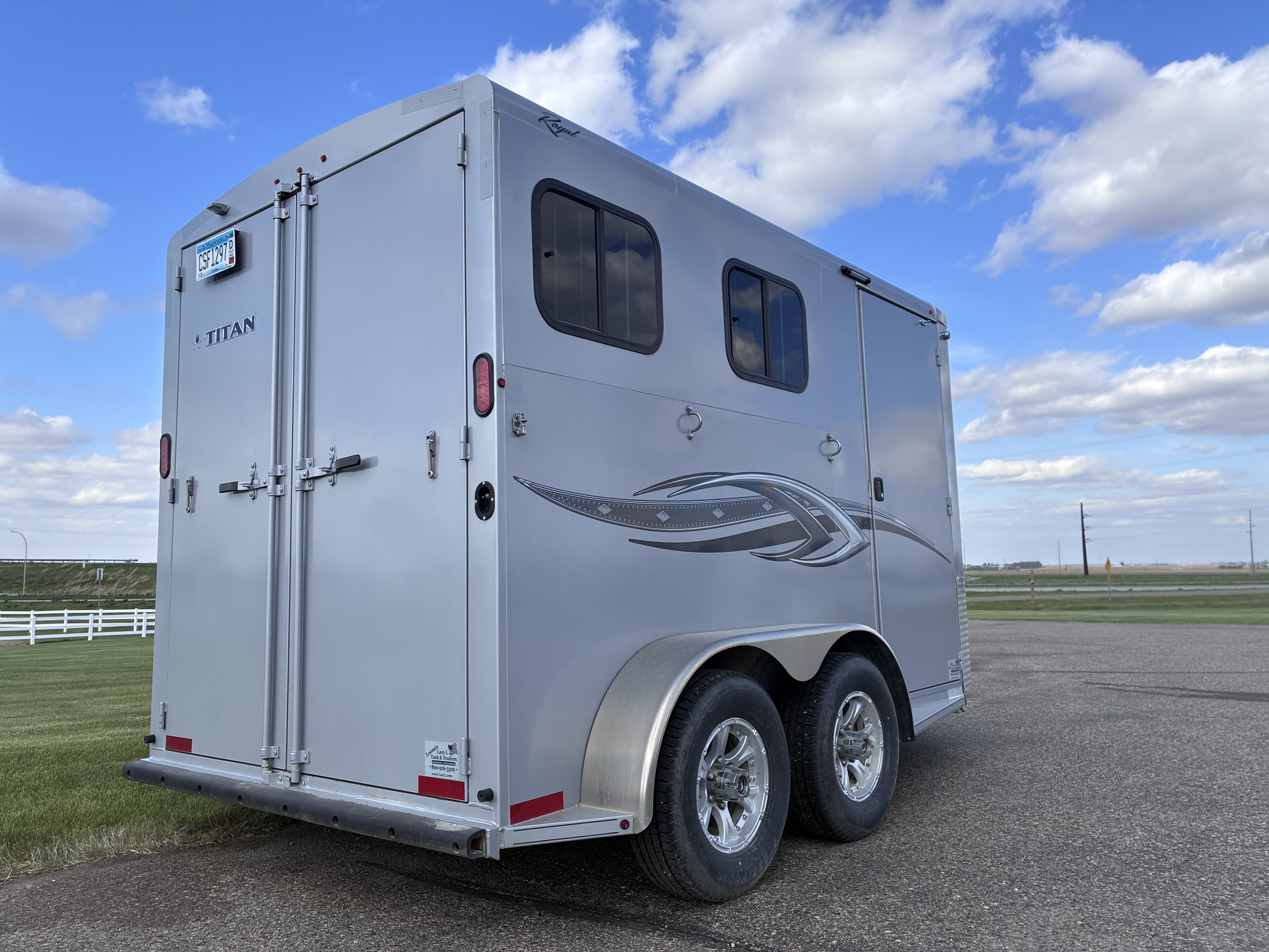 Used 2023 Titan Trailer 2 Horse Bumper Pull Horse Trailer