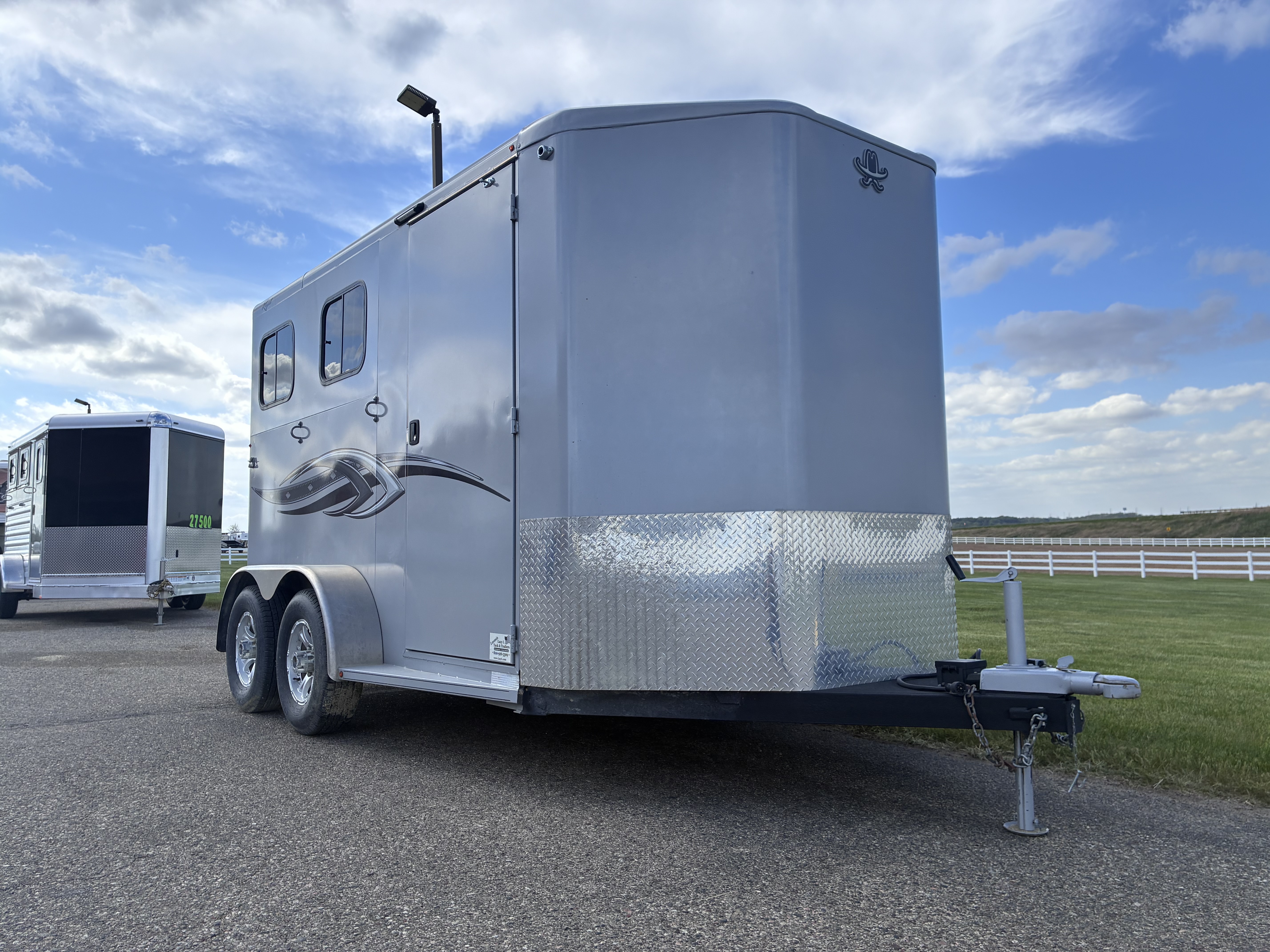 Used 2023 Titan Trailer 2 Horse Bumper Pull Horse Trailer