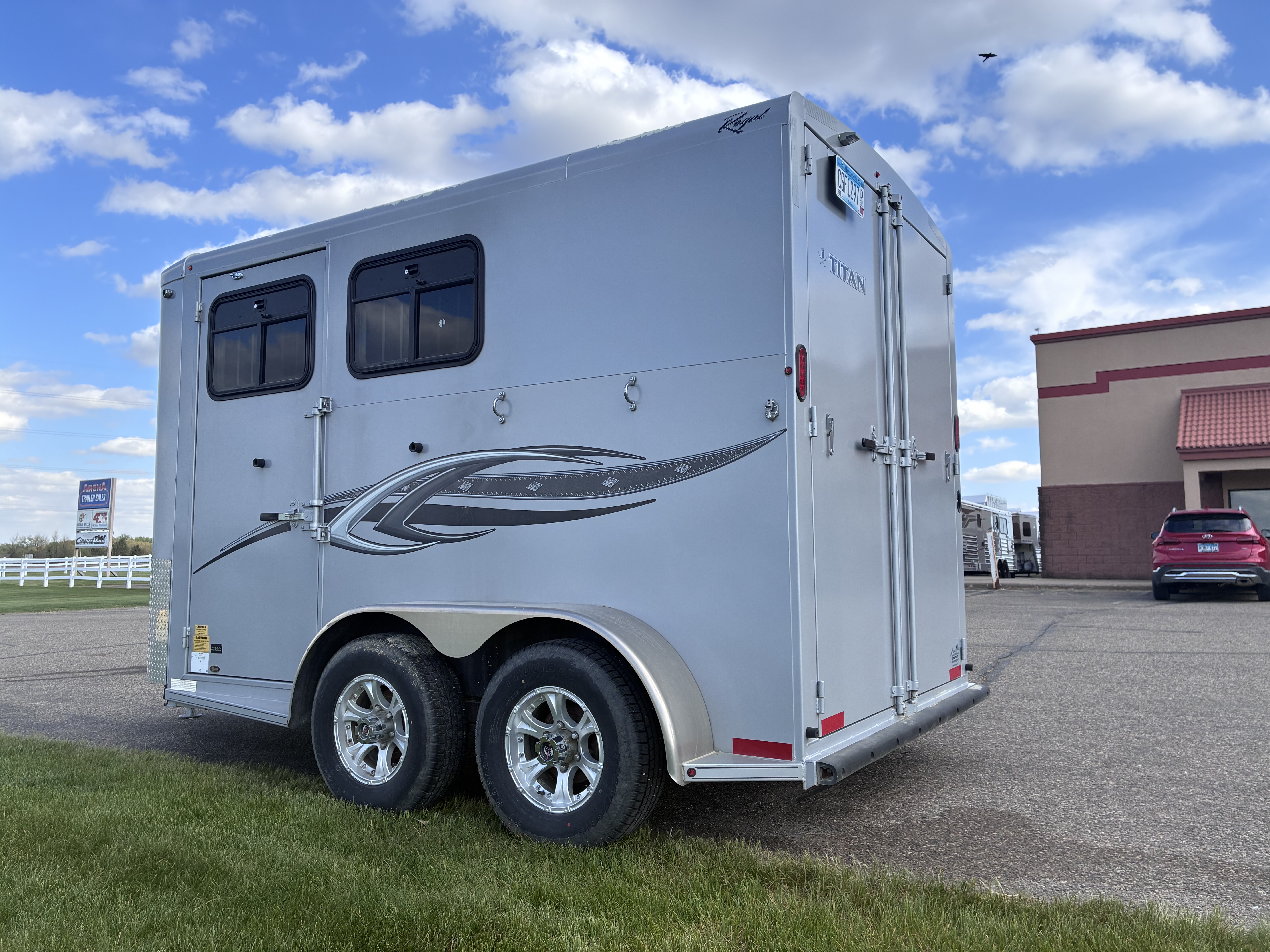 Used 2023 Titan Trailer 2 Horse Bumper Pull Horse Trailer