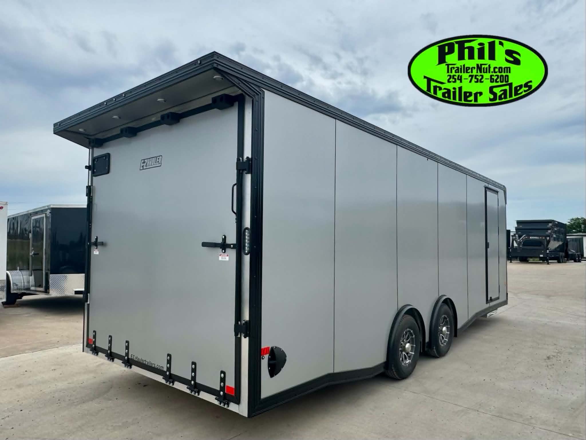 New 2026 E-Z Hauler 8.5X24 ALUMINUM CAR HAULER WITH FULL ESCAPE DOOR Car / Racing Trailer