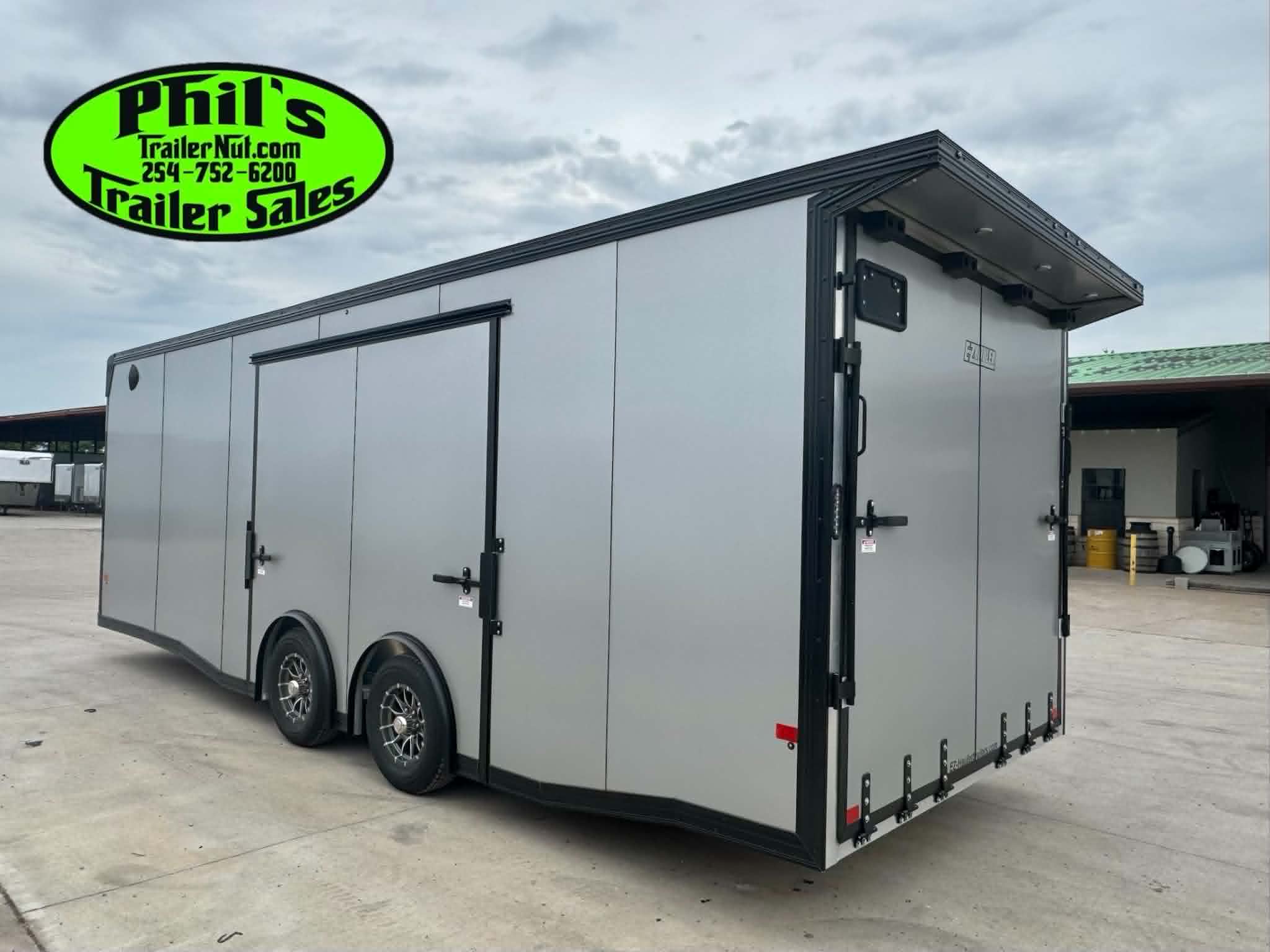 New 2026 E-Z Hauler 8.5X24 ALUMINUM CAR HAULER WITH FULL ESCAPE DOOR Car / Racing Trailer