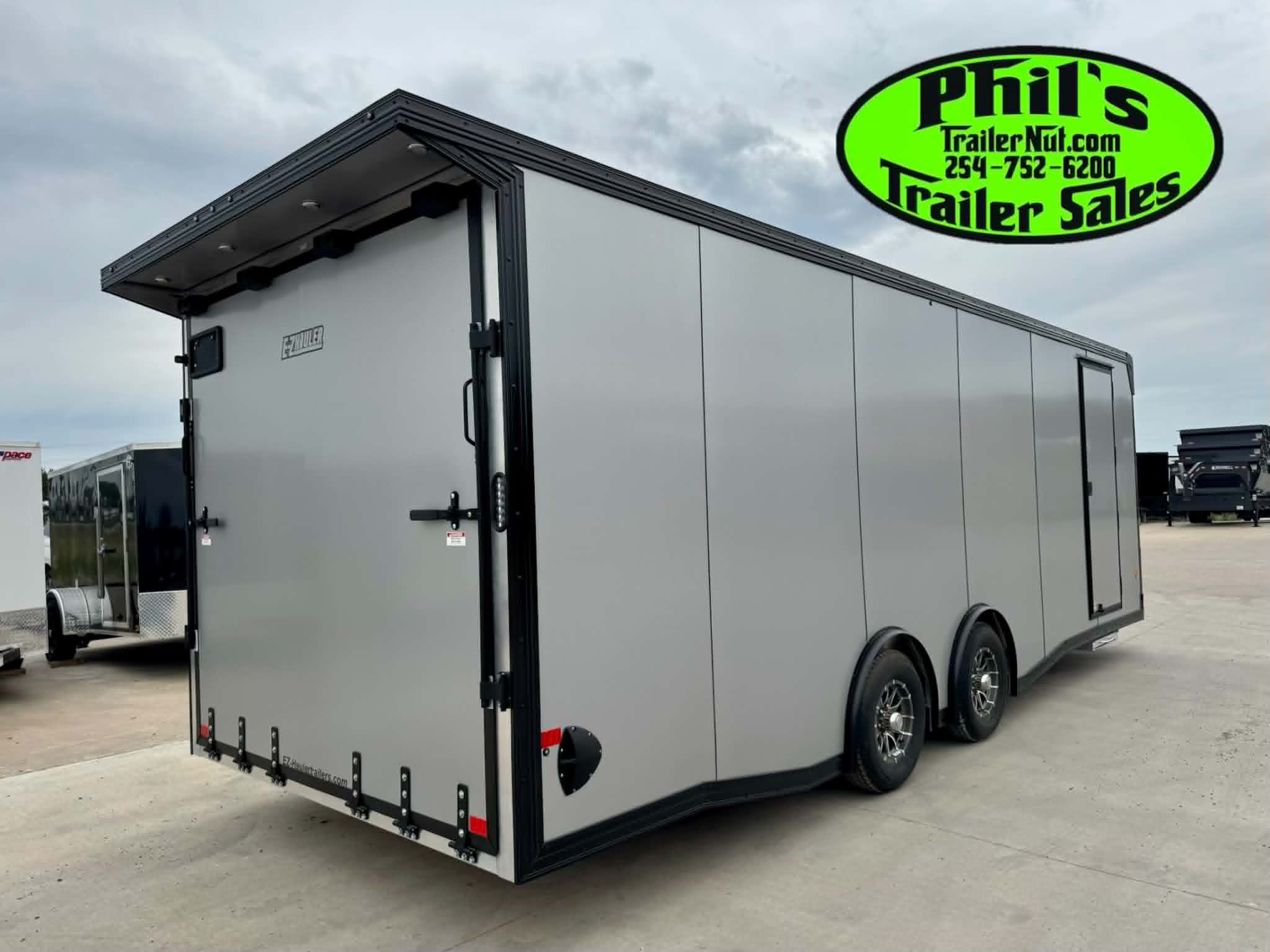 New 2026 E-Z Hauler 8.5X24 ALUMINUM CAR HAULER WITH FULL ESCAPE DOOR Car / Racing Trailer