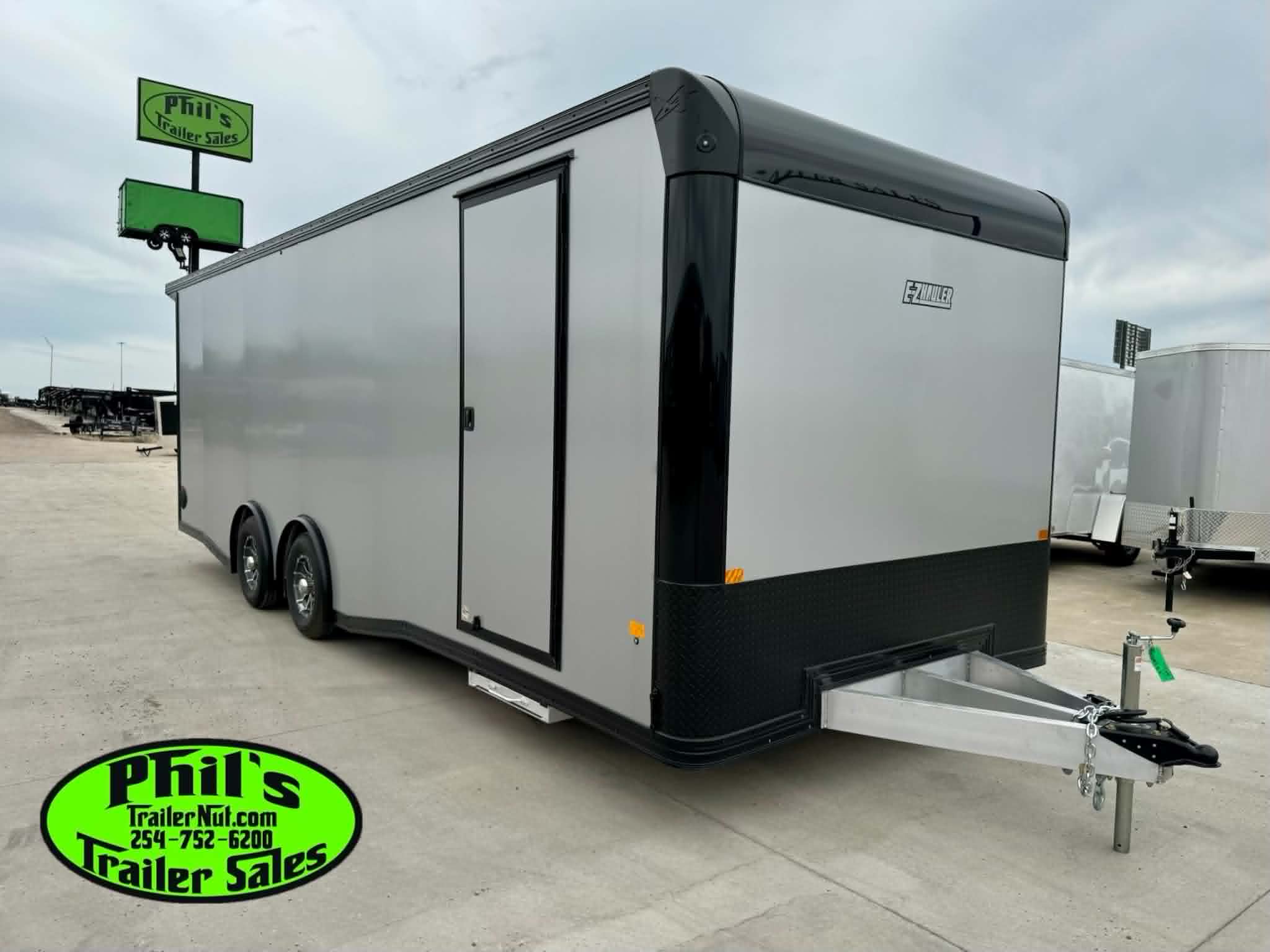 New 2026 E-Z Hauler 8.5X24 ALUMINUM CAR HAULER WITH FULL ESCAPE DOOR Car / Racing Trailer