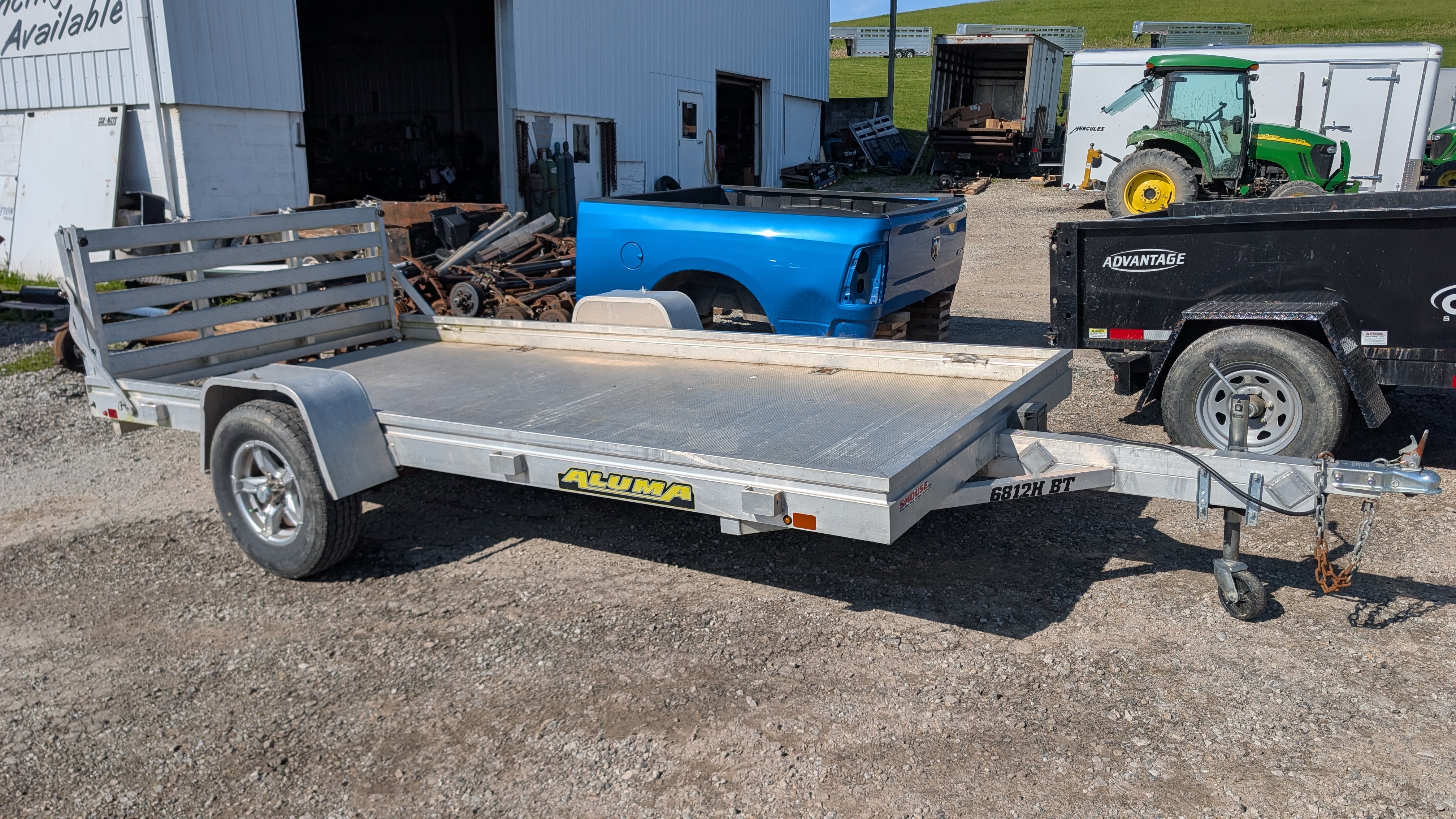 Used 2022 Aluma 5'8 x 12 HD Utility Trailer w/ Bi-Fold Gate